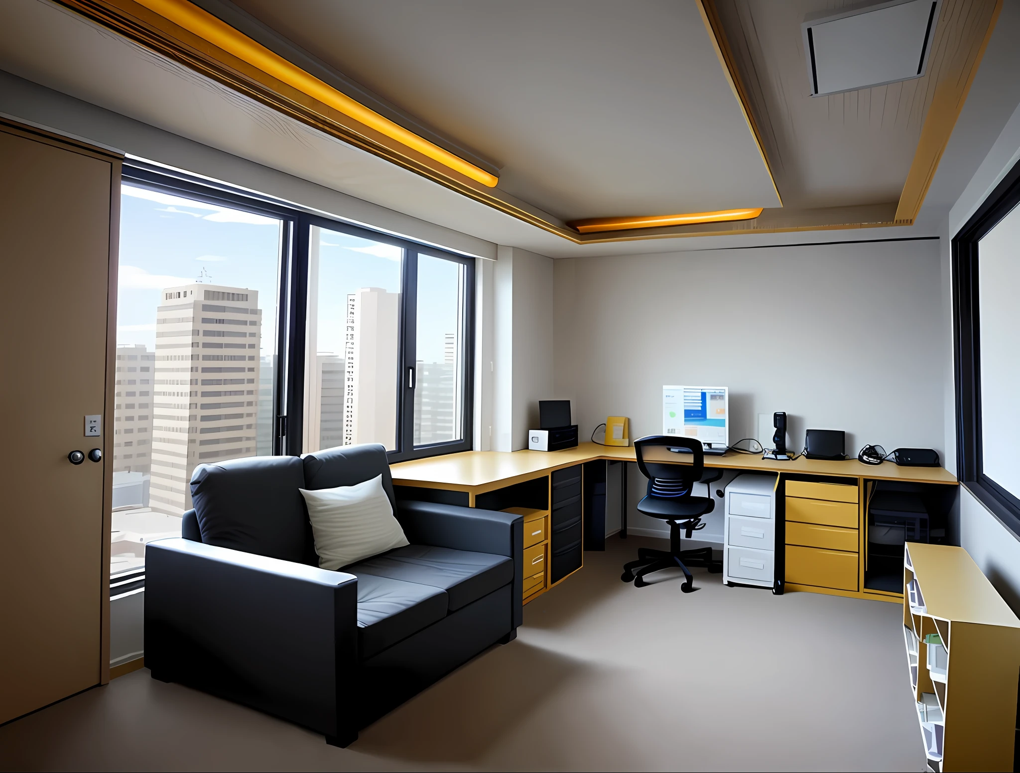 Generate the rough room style, the initial state style of the newly built building