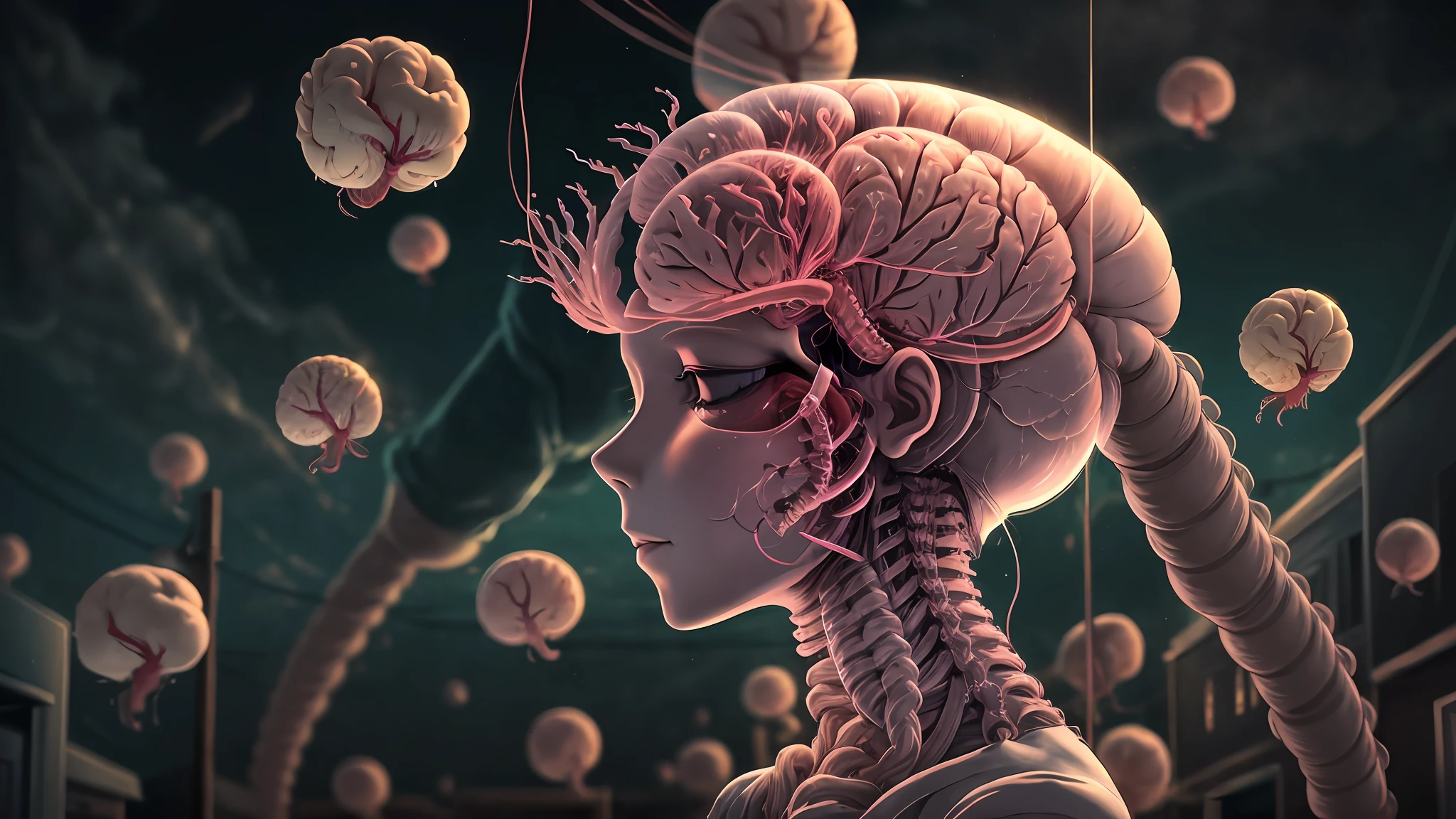floating brains attached to spinal cords terrorize a small town
