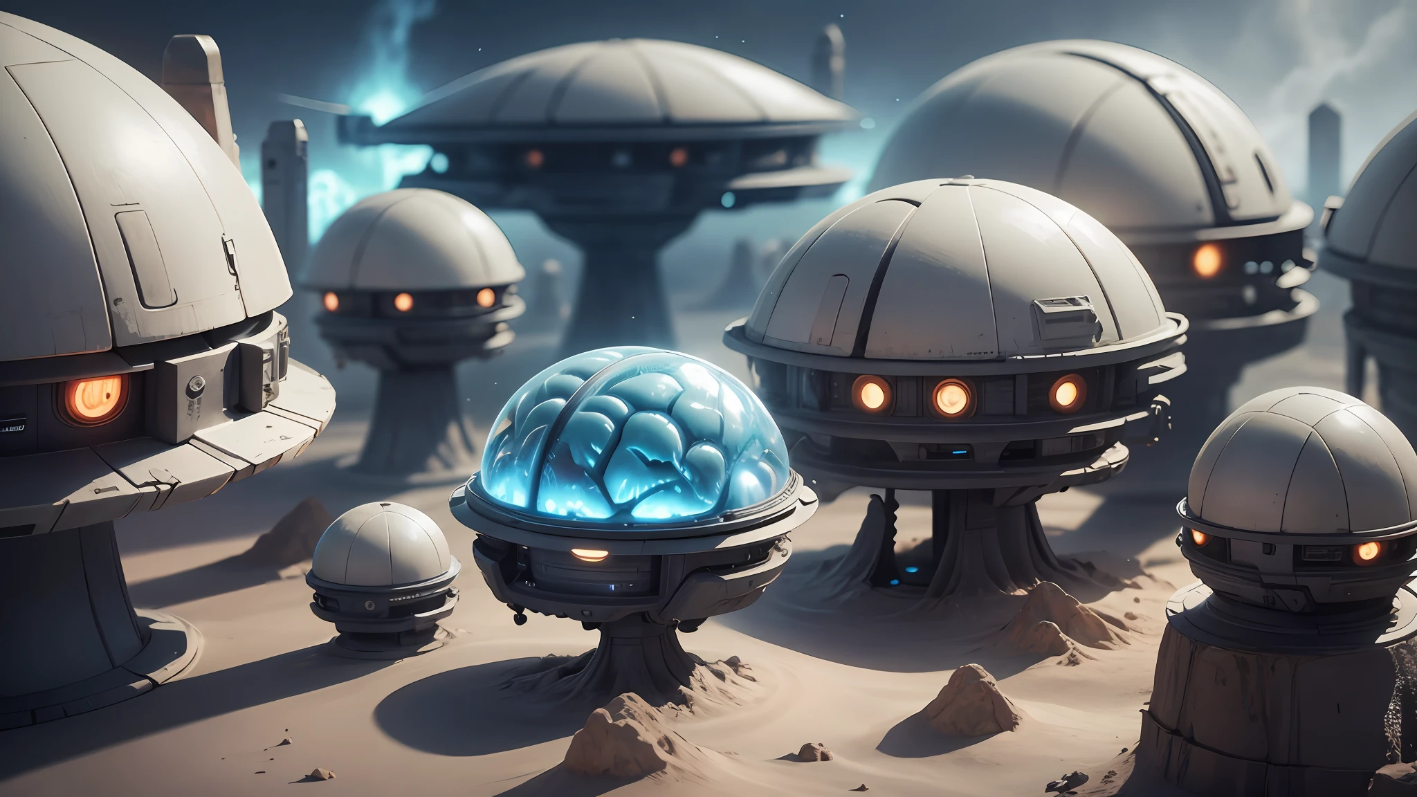 alien brain replacements stored for invasion of earth on alien ship,