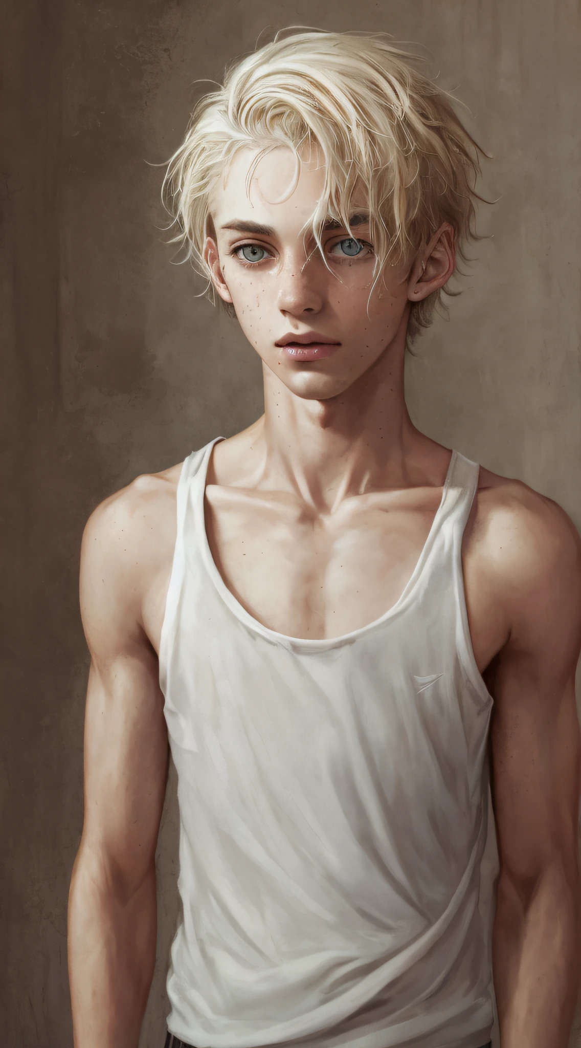 draco malfoy, athletic skinny boy, sweaty hair, sweaty  boy, age vy hair, wearing long sleeveless t-shirt with dropped armhole, far from the camera, hands behind head, short fine armpit hair, flexing, veiny arms, cute, tall, , arms behind head, short wispy armpit hair showing, lean, wispy pubes, teen boy masterpiece, high resolution, teen boy, skinny body, skinny body, skinny body, flat chest cute. freckles, skinny body, skinny teen boy, flat chest, slim body, soft boy body, teen boy body, tall teen boy