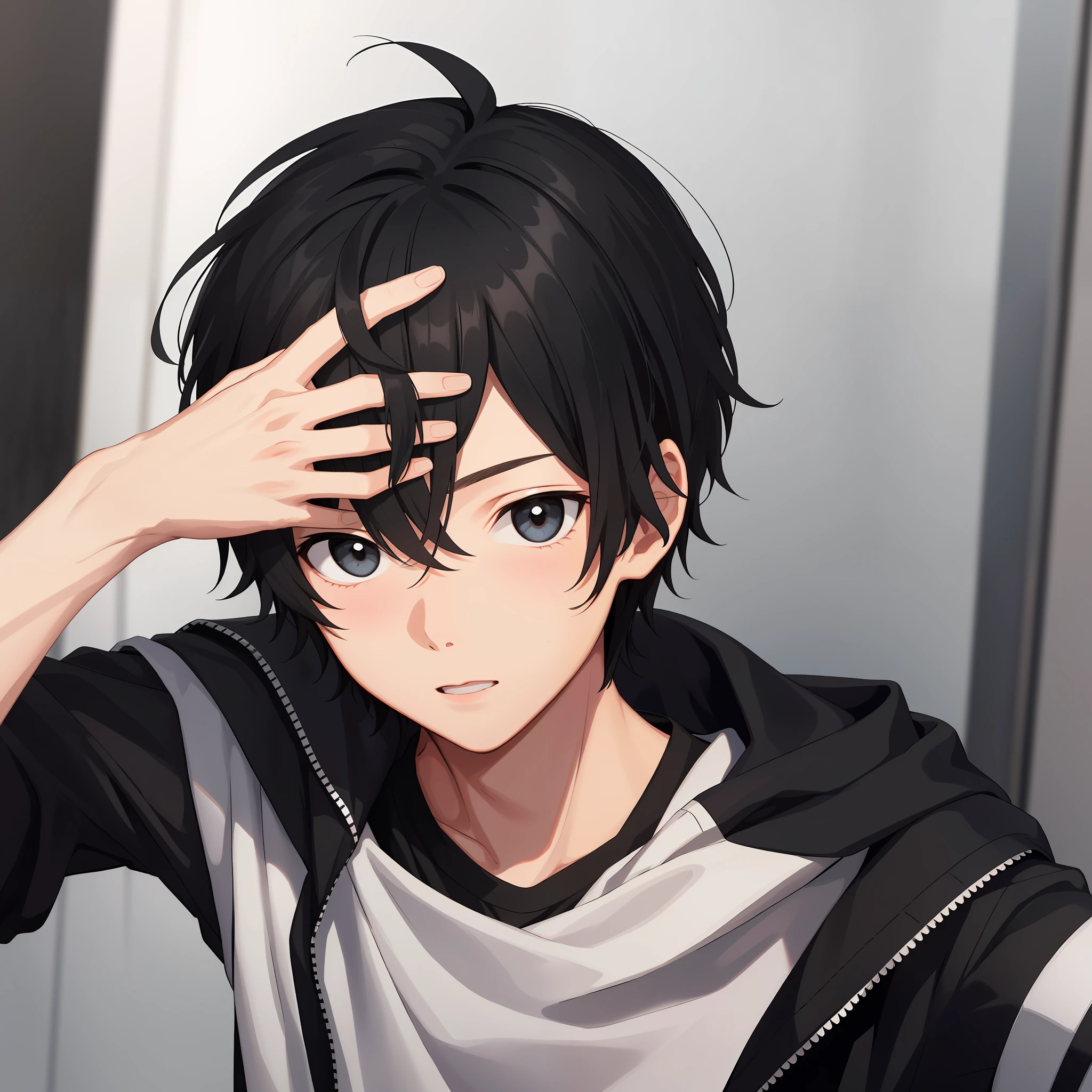 1boy, black hair, black eyes