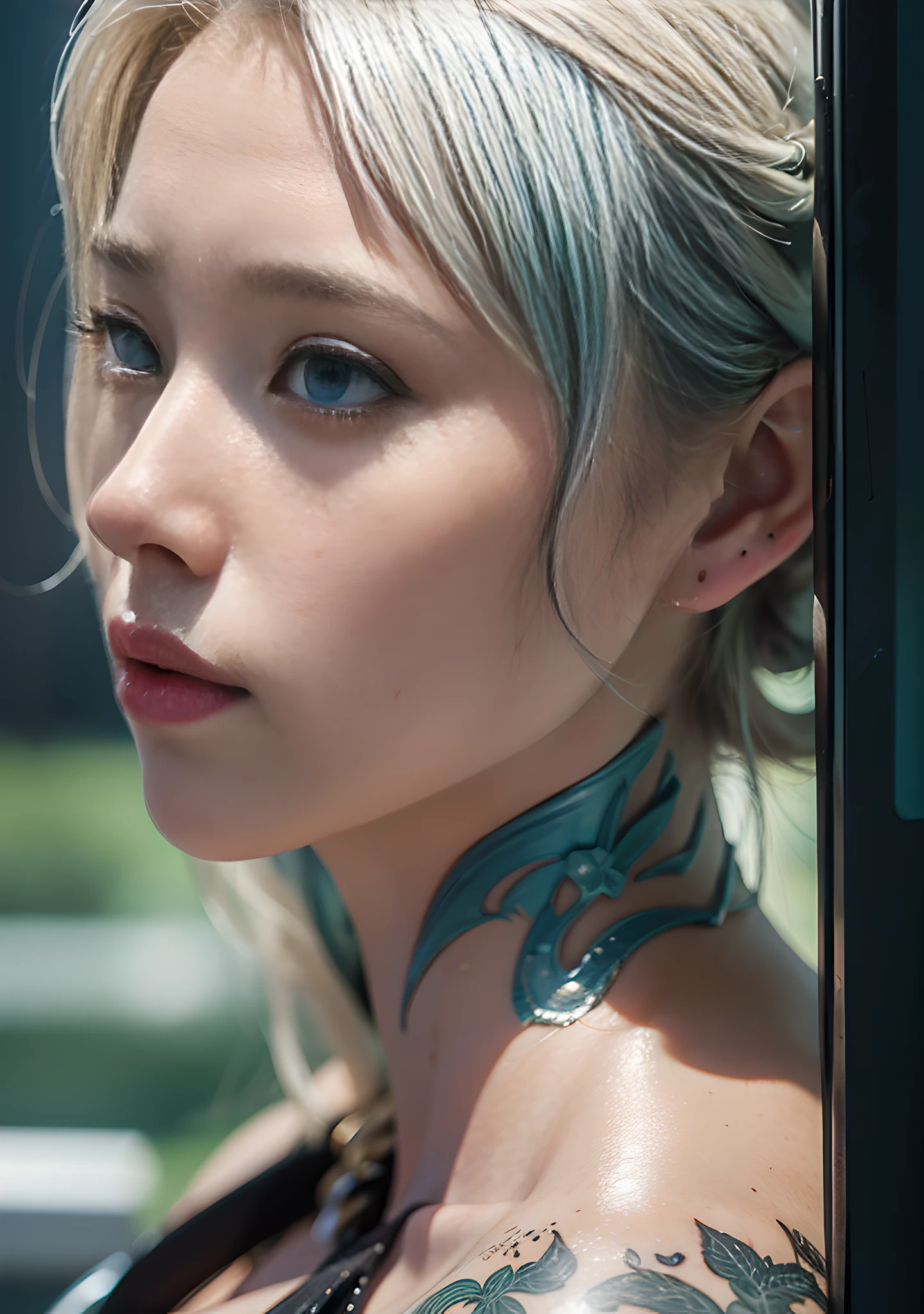 hyper-realistic ultra detailed photograph of a futuristic beautiful white barbarian princess (18 years teen actress Amber Heard ) , (well lit young looking face) , soft features , great skin detail , ((big perky breasts)) (perky ) ,(perfect anatomy),(perfect body proportions)(perfect round butt) , in A dystopian apocaliptic street ,(marvel universe style) (sexy pink semi-transparent , translucent dystopian , bdsm outfit), (see through panties) (leather , bdsm accessories ), (seductrees ) , long wild PLATINUM blonde hair, tattooed hands and body, (sexy body poses ) , ((detailed symmetric beautiful green-blue eyes)), detailed gorgeous face, platinum blonde hair apocalyptic dystopian cyberpunk environment, (side views and backview photos , high camera angles) , exquisite detail, high saturation and colors , 20-megapixel, 8k, Nikon Z9 DSLR, 50mm lens, sharp focus, intricately detailed, f/2, ISO 100, shutter speed 1/250, beauty lighting , diffuse back lighting, hdr , raw , award winning photograph, colorful , good contrast, High sharpness, facial symmetry, bokeh depth of field, ultra-detailed photography, raytraced, global illumination, smooth, ultra high definition, 8k, unreal engine 5, ultra sharp focus, award-winning photograph, trending on artstation , masterpiece