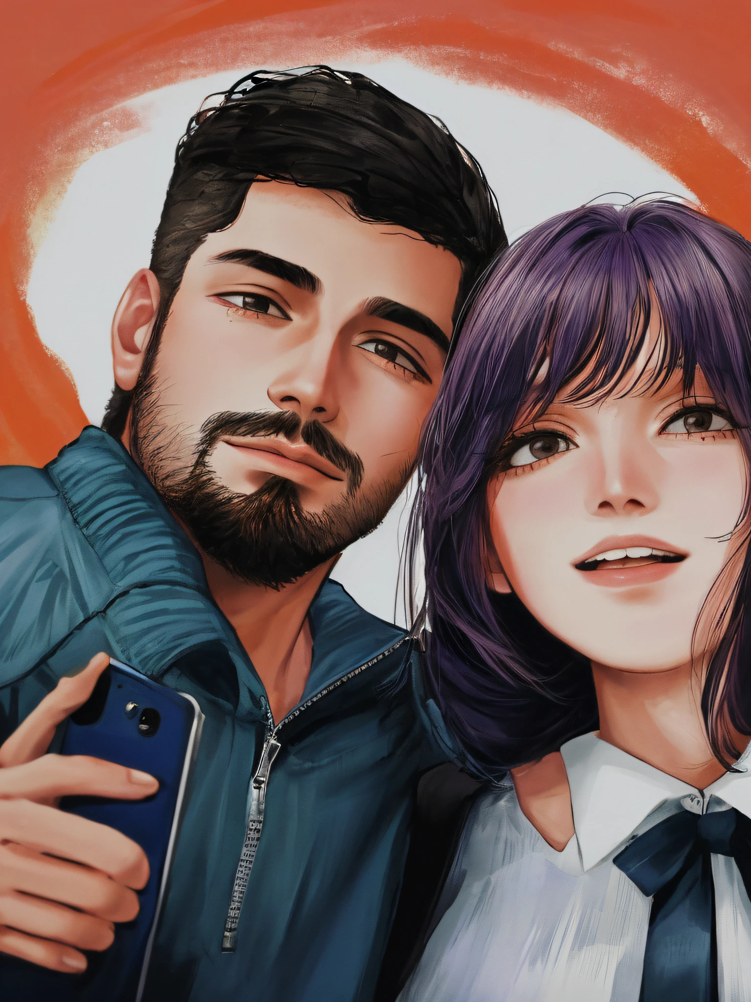 there is a man and woman posing for a picture together, profile image, by Nándor Katona, foto realista, momma and papa, 1614572159, david rios ferreira, couple, profile photo, photo taken in 2 0 2 0, andrea rocha, in sao paulo, very very low quality picture
