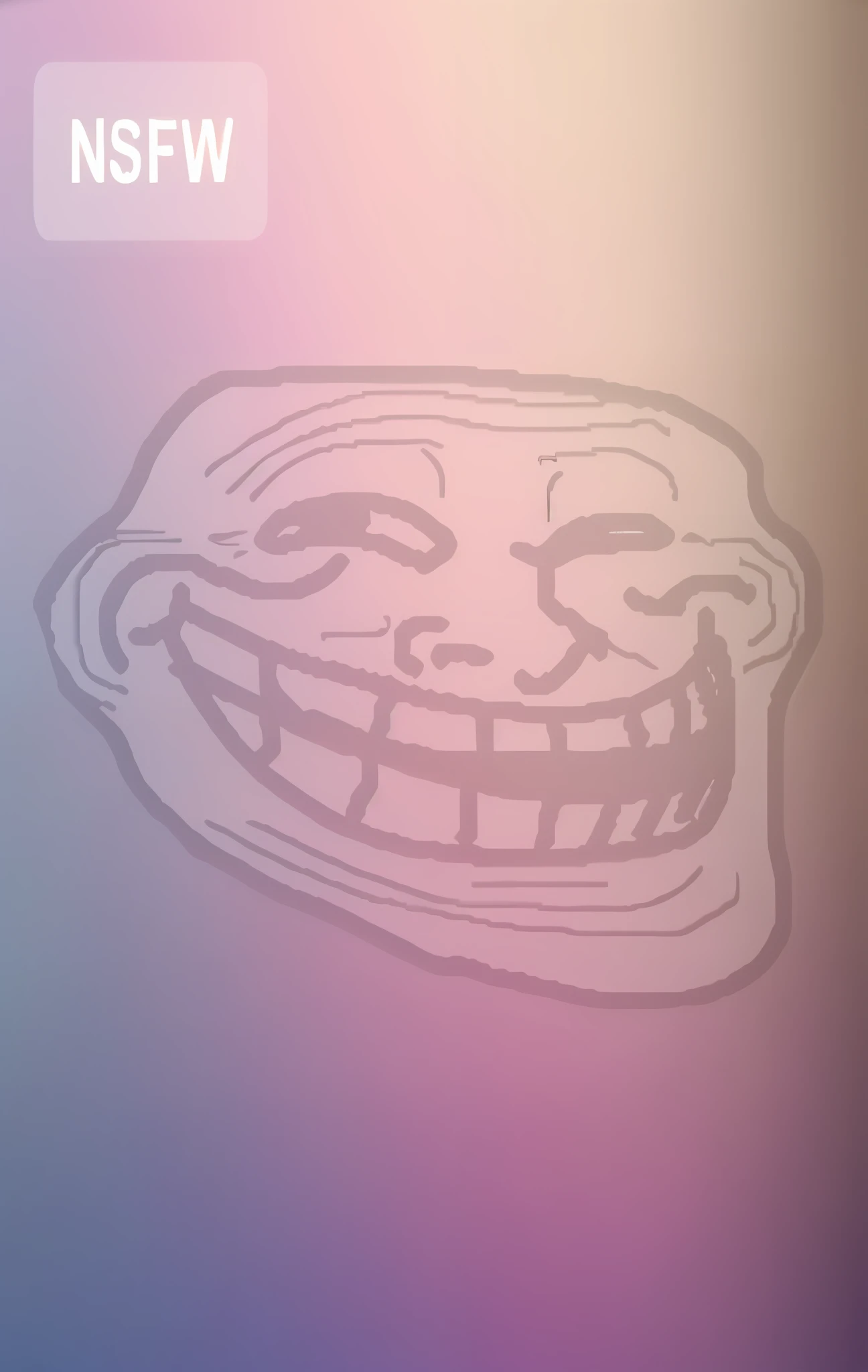 there is a troll face drawn on a phone screen, trollface, troll face, lsd face, troll, insane smile, giddy smirk, ahegao face, smug grin, grinning lasciviously, mad grin, laughing maniacally, smiling but has a temper, grinning, grinning sinisterly, smiling maniacally, evil insane smiling laugh
