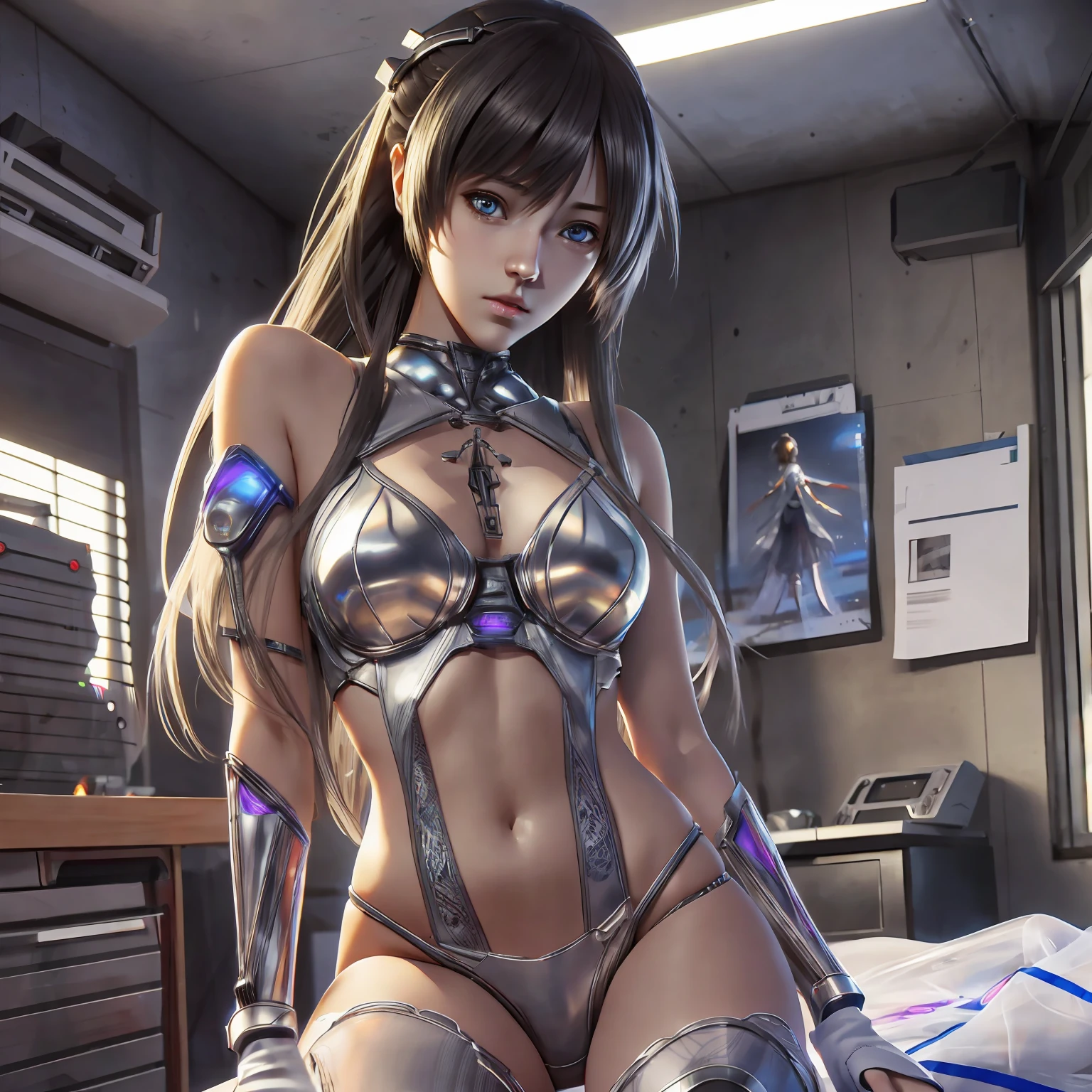 (Ultra realistic), (Illustration), (Increased resolution), (8K), (Extremely detailed), (Best illustration), (Beautiful and detailed eyes), (Best quality), (Ultra detailed), (Masterpiece), age girl, 15 yafed in a transparent lace bikini posing in a dirty room, seductive anime girl, cyberpunk oppai, realistic, photorealistic girl render, realistic bikini, advanced digital art, realistic 3 d style, king ayanami, hyper realistic, cosplay, deviantart artstation cgscosiety --auto --s2