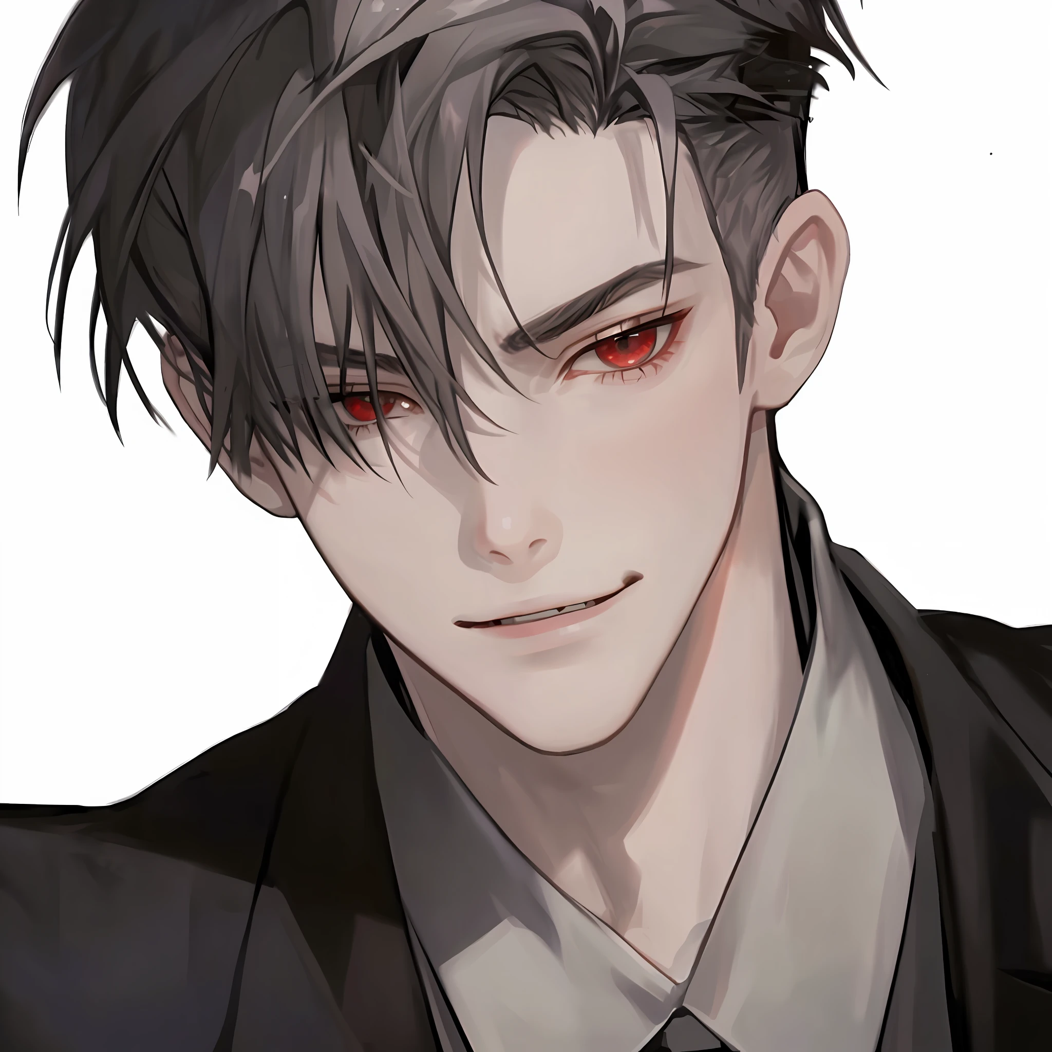 Angry, furious, insane, teeth showing, Prince, delicate, pretty perfect face, cut short hairstyle, best quality, highest detail, superior quality, natural lighting, beautiful, sexy, correct anatomy, good composition, masculine shape, masculine, yandere, manhwa style