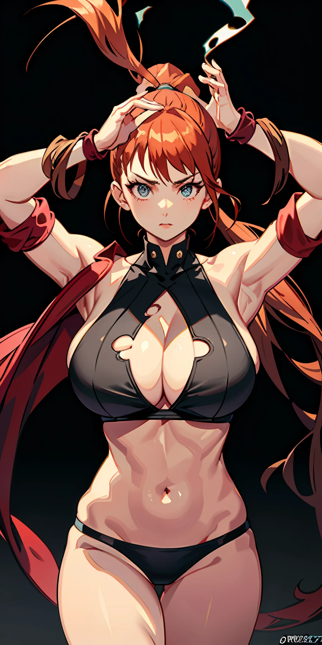 Street Fighter 6 2023, Street Fighter 6 Lily, fighting pose, sexy outfit, torn outfit, cropped outfit, Street Fighter 6 Lily Outfit1, big breasts, huge boobs, big ass, totally torn clothes