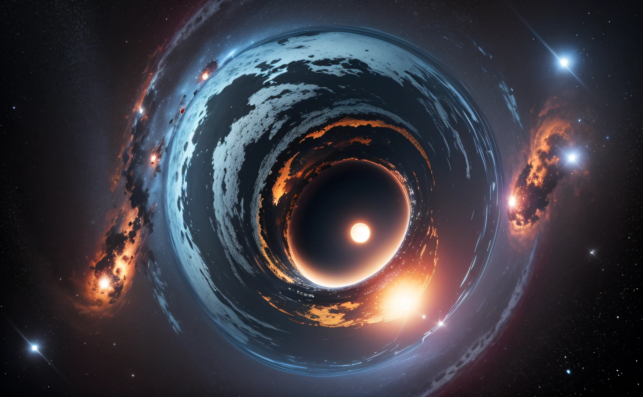 Create a picture of a black hole in 8K space --auto --s2