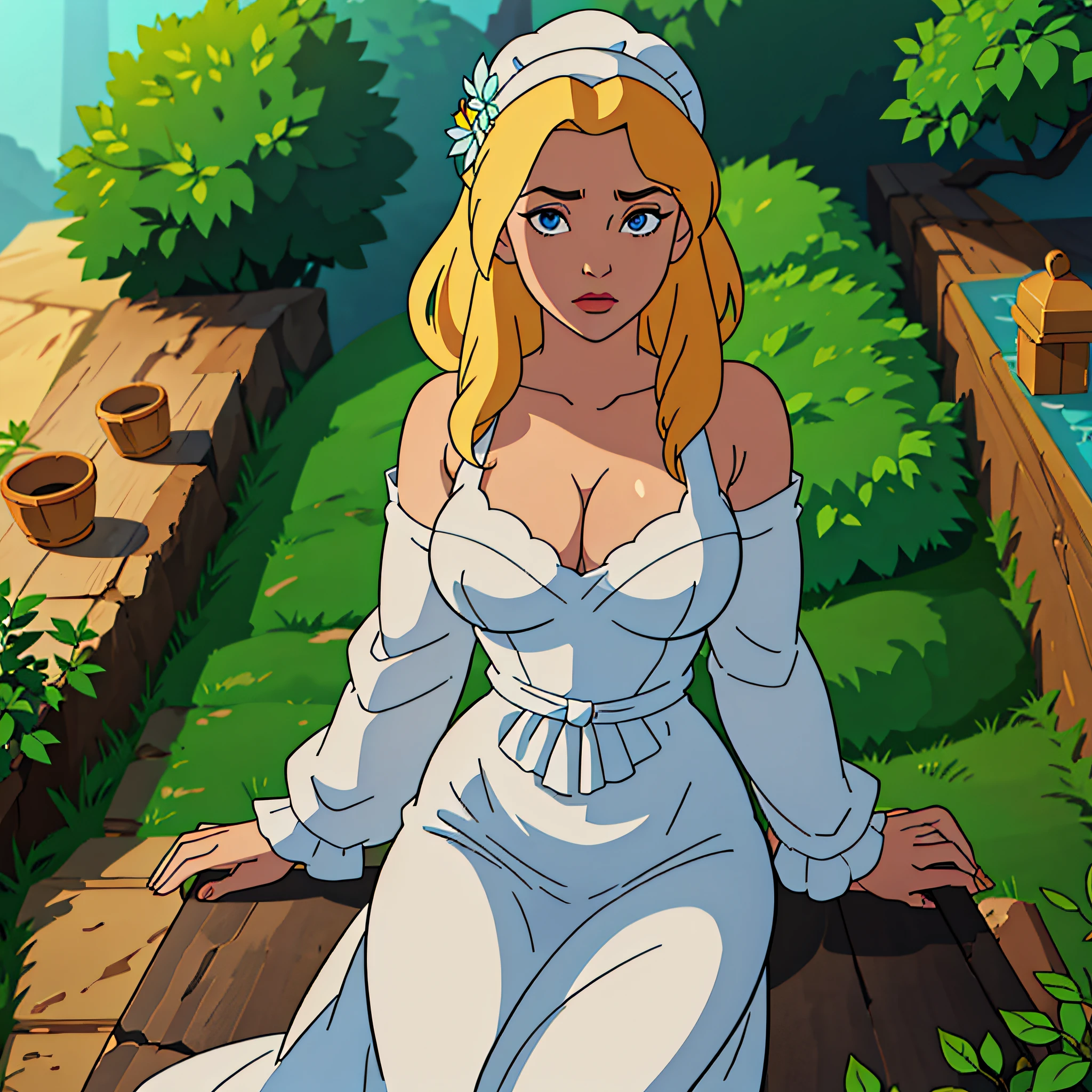 {{{{{Stock Photo}}}}}, {{{{{royalty free images}}}}}, {{{{{public domain image}}}}}, stock image, american white woman, trending on {{{{{shutterstock}}}}}, {{{{{public domain}}}}}, best quality, {{masterpiece}}, {{best quality}}, {{{Trad Wife})}}, {{{photorealistic}}}, cinematic lighting, {{{realistic face}}}, {{{realistic eyes}}}, {realistic iris}, looking at viewer, {{realistic hair}}, medium breasts, {{{blonde hair}}}, 8k resolution concept art, dynamic lighting, hyperdetailed, intricately detailed, {{{{{full body}}}}}, triadic colors, volumetric lighting, Professional photography, bokeh, natural lighting, canon lens, shot on dslr 64 megapixels, sharp focus, {Elegant, Beautiful}, Breathtaking, Amazing, Tight, Narrow Waist, traditional wife, Alt-Right Ideal, lightly toned, Aryan White Woman, {{{{{Sundress}}}}}, Housewife, Traditional Gender Roles, Homemaker, Femininity, {Masterpiece}, {{{Background: Garden}}}, solo, fair skin, eurocentric beauty ideals, white beauty ideal, {{{{{short dress}}}}}, (((((solo))))), (((alone))), (((((accurate anatomy))))), (((masterpiece))), (((((full body))))), ((Perfect Body)), (Innocent Beauty)