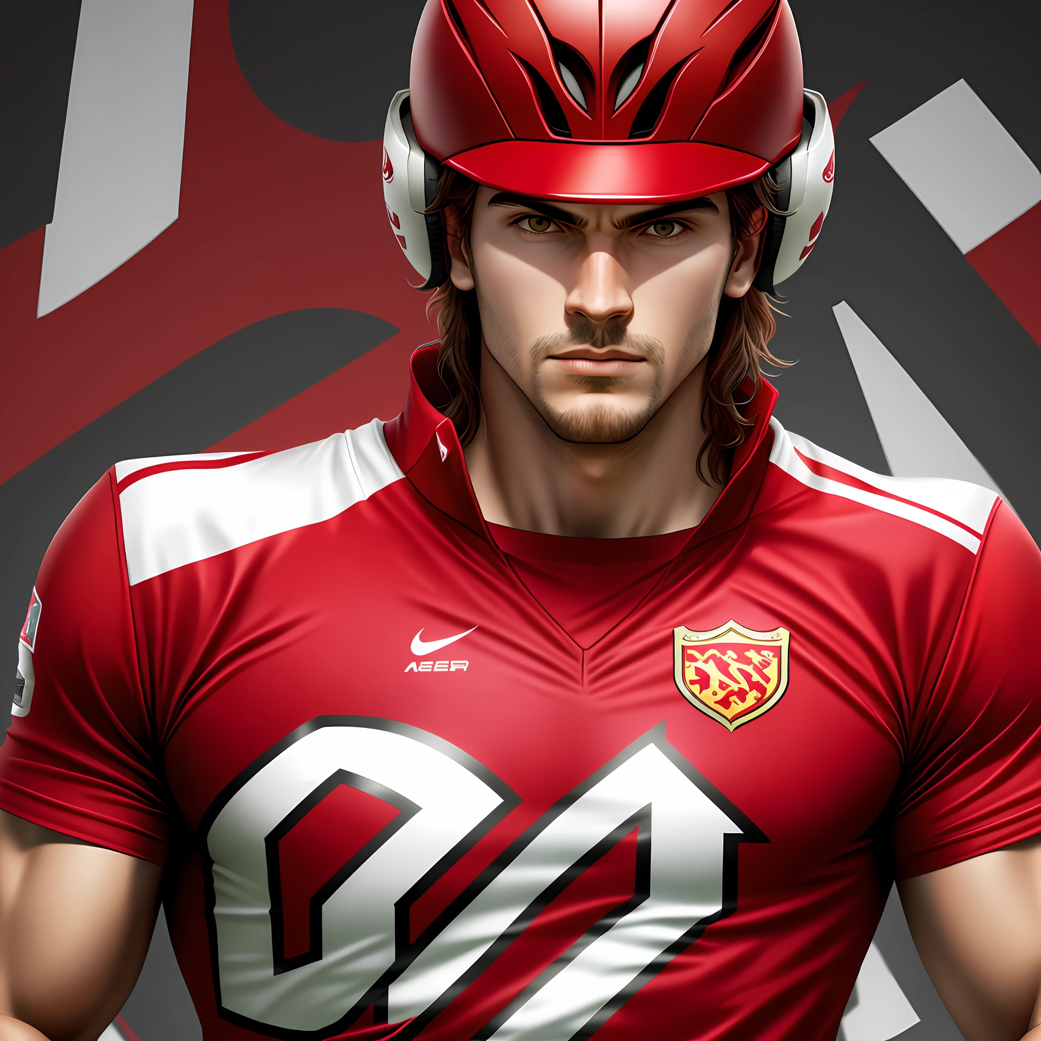 Create a football jersey shield with the name red dragons