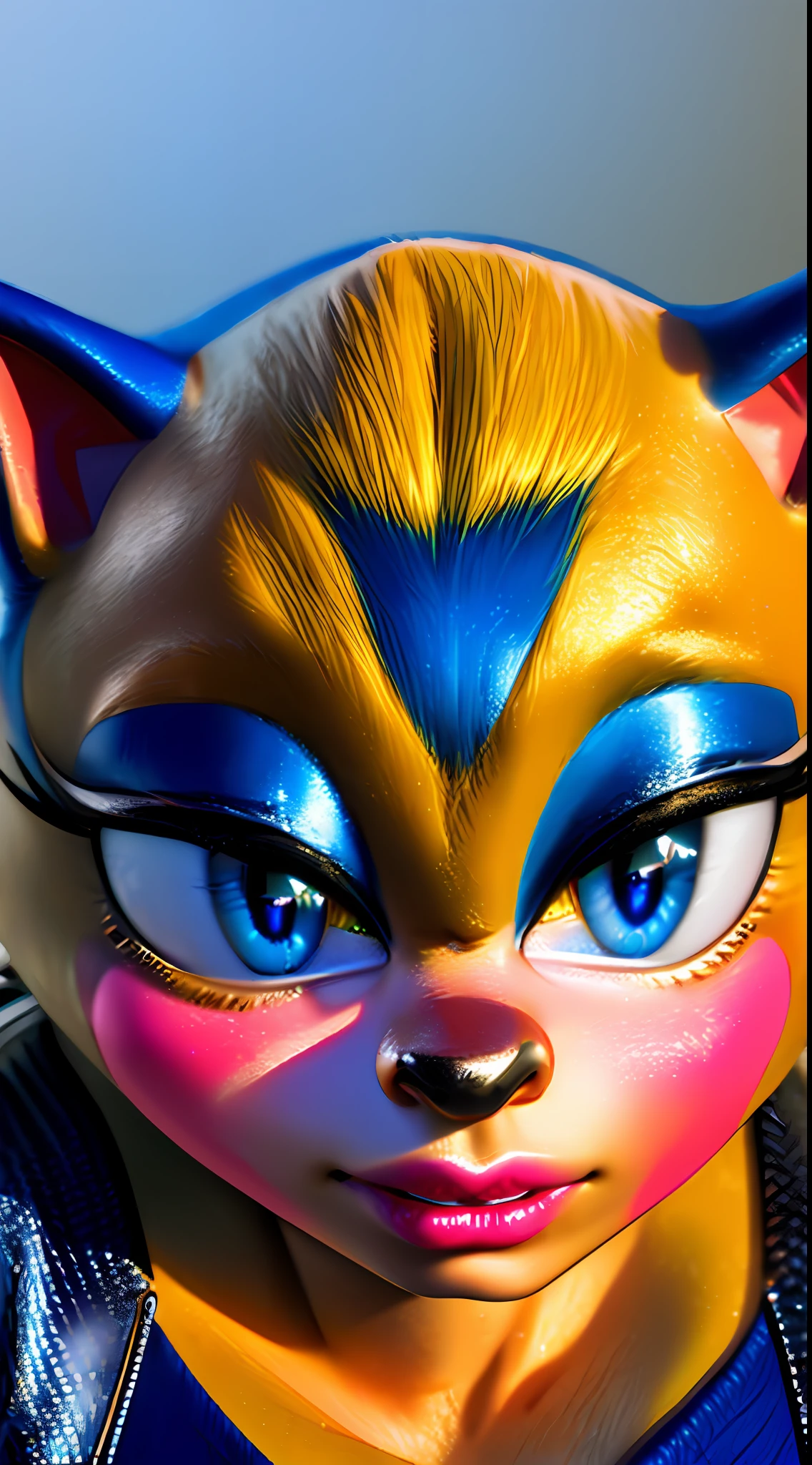masterpiece, best quality, realistic, (detailed face), (detailed eyes), blushing, sonic the hedge hog, (ugly-sonic:1.1),, detailed blue fur, award-winning photography, ultra realistic, nsfw, 1girl, solo, large breasts,, detailed fur, Goosebumps, High Saturation and clarity, vibrant color, Deep levels, sharp focus, furry
