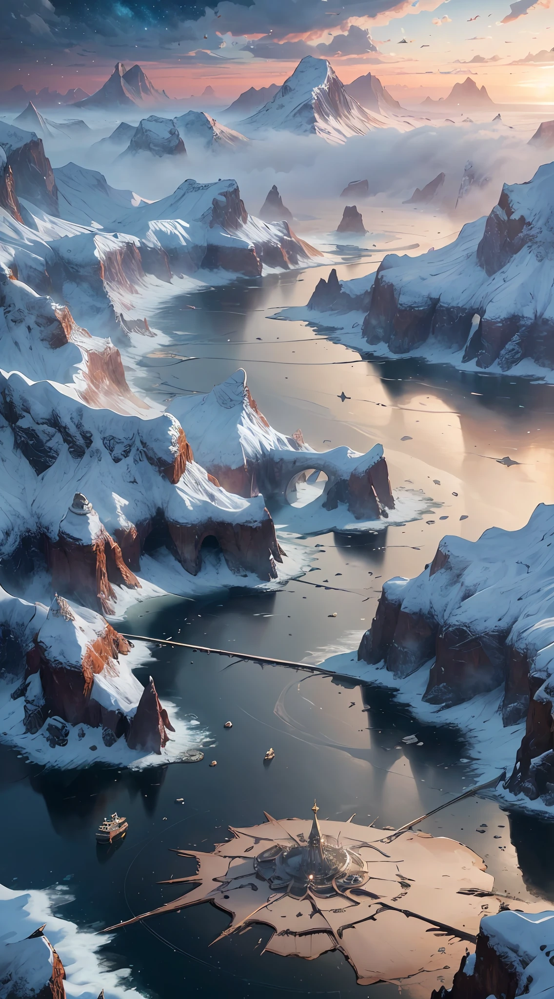 absurdres, ((masterpiece)), ((best quality)), (ultra-detailed), ((extremely detailed)), 4K, (8K), best quality, (beautiful), twinkle scene, dead angels stand on great ocean,delicate, in mystic world, fantasy, mystical, tempest , surreal
