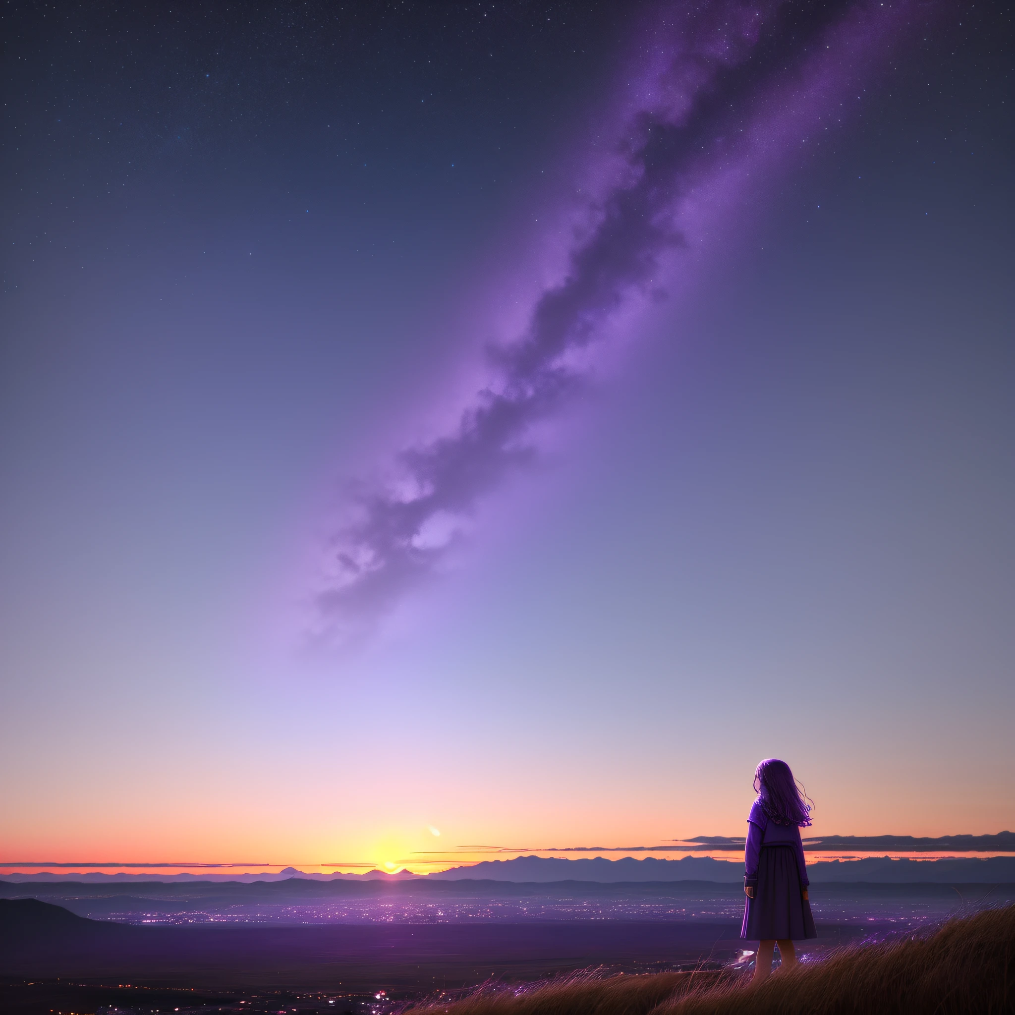Purple beautiful sky