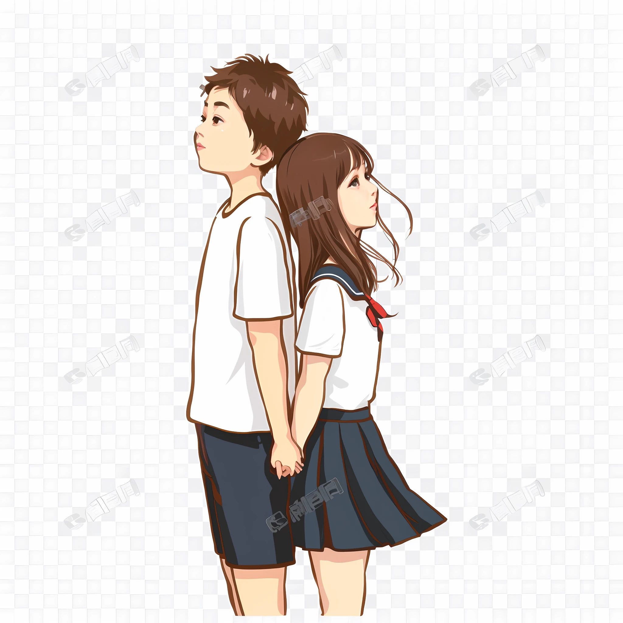 Campus, first love, boys and girls back-to-back