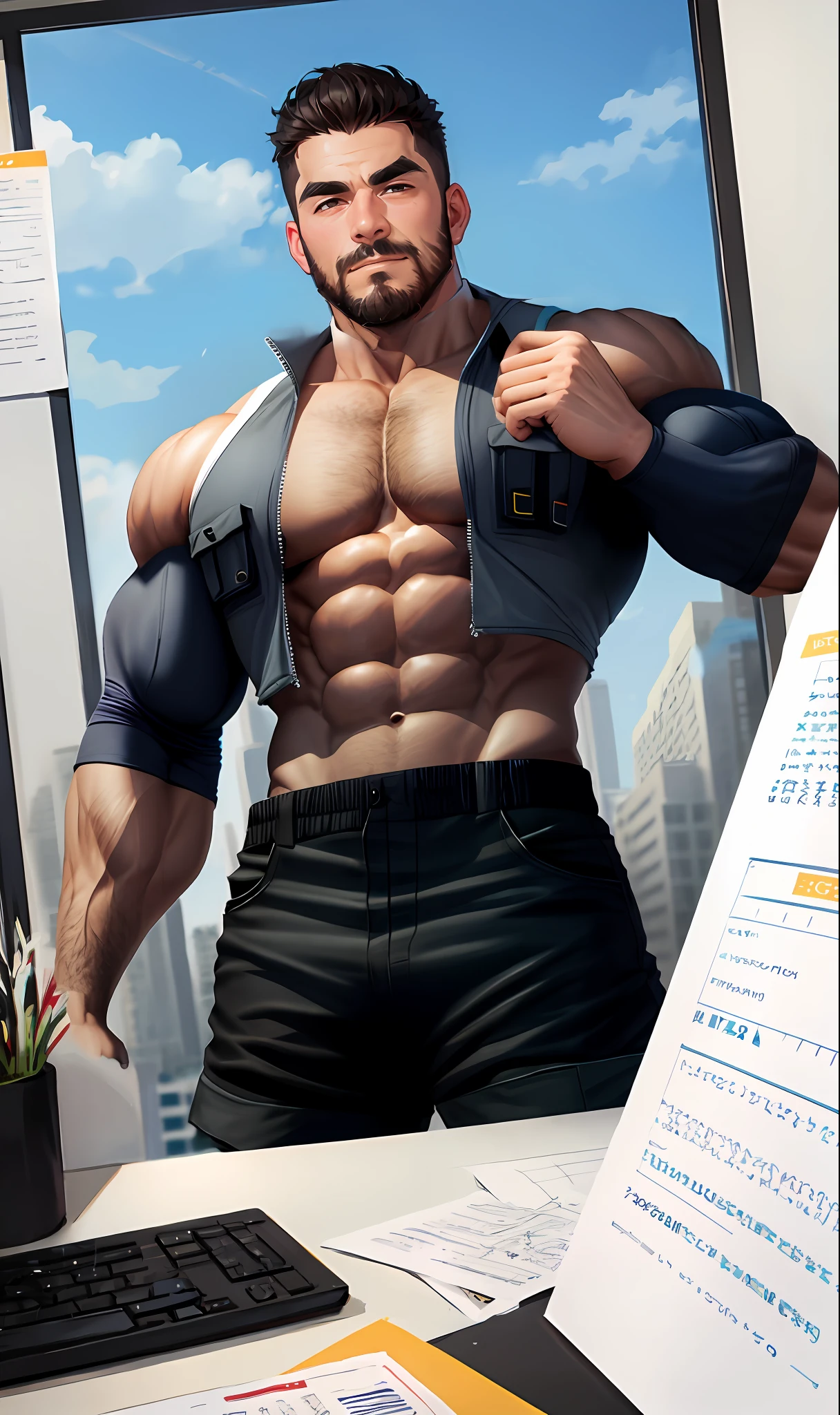 Construction Site Shorts Pectoral muscle