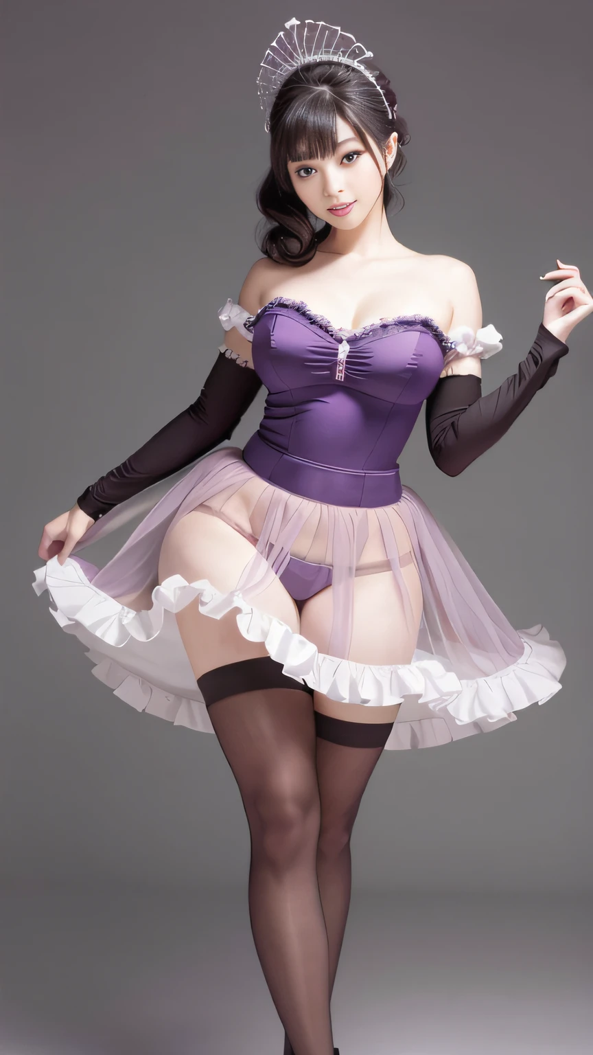 full body,Absurd,high resolution,super detailed,(1 girl:1.3),ballet pantyhose,dark purple stockings,(thighband),tutu,looming feet,classroom,slim,pretty dream girl,silky texture,real photos,detailed eyes,pretty eyes,smile,full body perspective,detailed face,big,real photos,realistic human body,8K,Detailed,large breasts,sexy,lovely,maid headdress,REALITY PHOTOS,(Highest picture quality:1.3),Crowd,Night,(thicc_1.1),hint at masturbation,blush,silly, white sneakers,