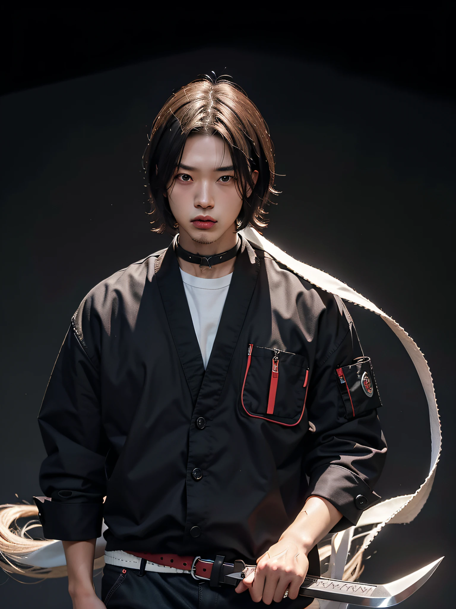 Masterpiece, Realism 9:16, 4K, (Men: 1.3) (Carbon Jiro: 3), COS Ghost Slayer Blade