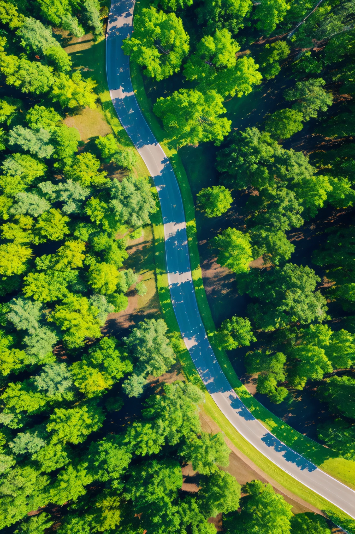 View of winding road in the middle of forest, serpentine curve!!!, curve, very detailed curve, top-down infiltration, winding trees, top-down perspective, top-down photo, top-down perspective, meandering, drone photography, top-down, bird's-eye view top-down, flat curve, top-down view, realistic scene, 8k, --auto --s2