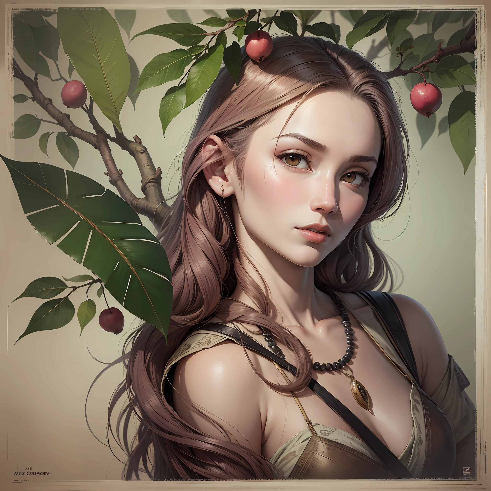 Lychee, realistic style, propaganda poster, lychee tree