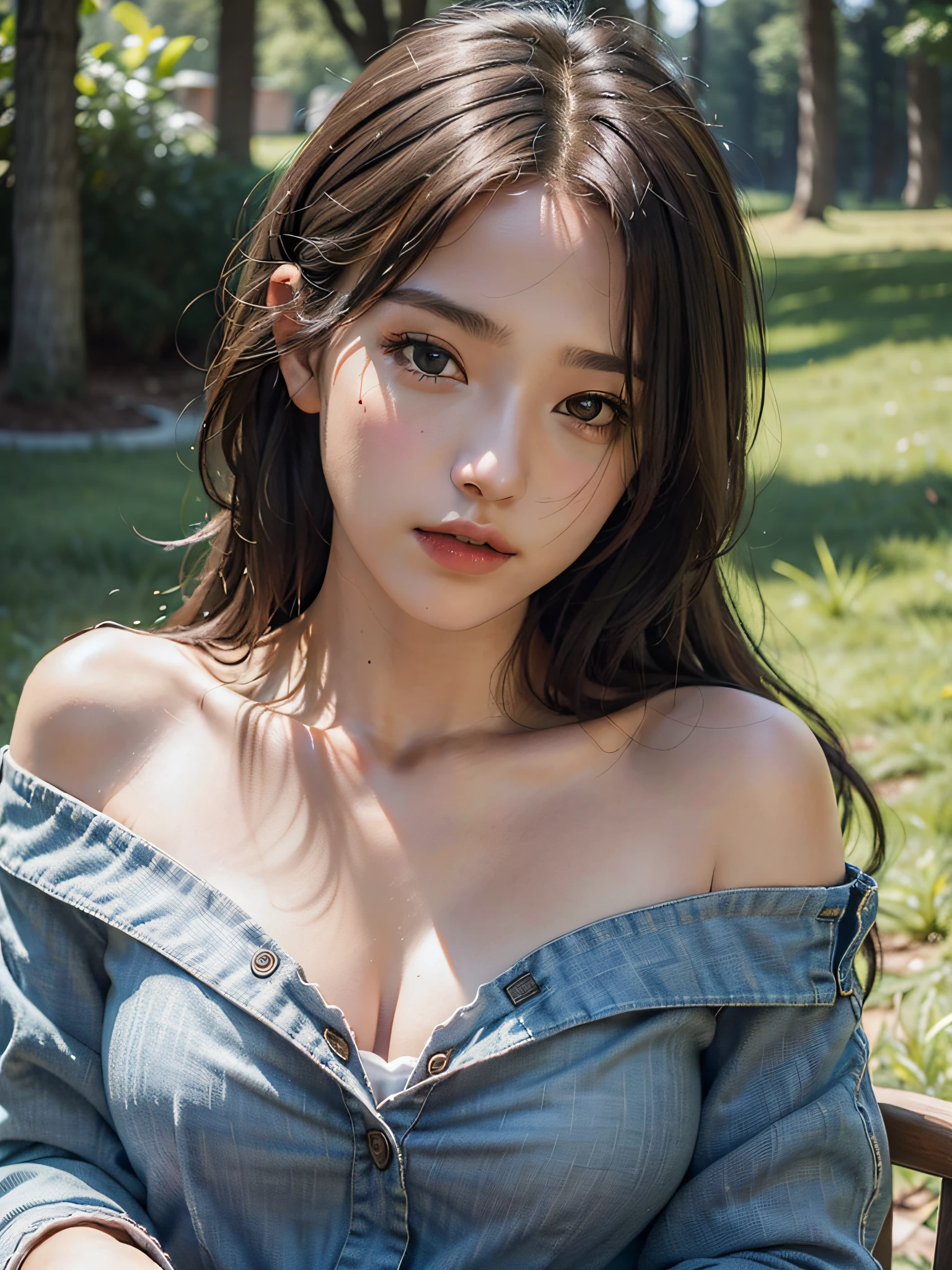 Best quality, masterpiece, ultra high res, (photorealistic:1.4), raw photo, 1girl, off shoulder