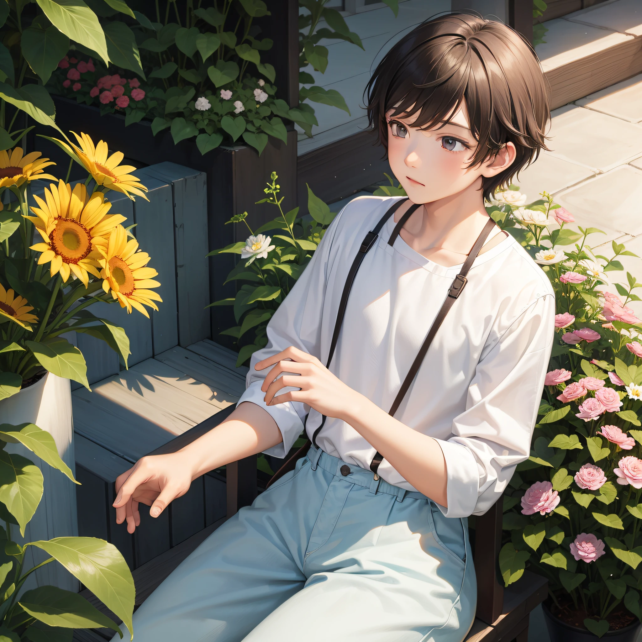 boy,flower