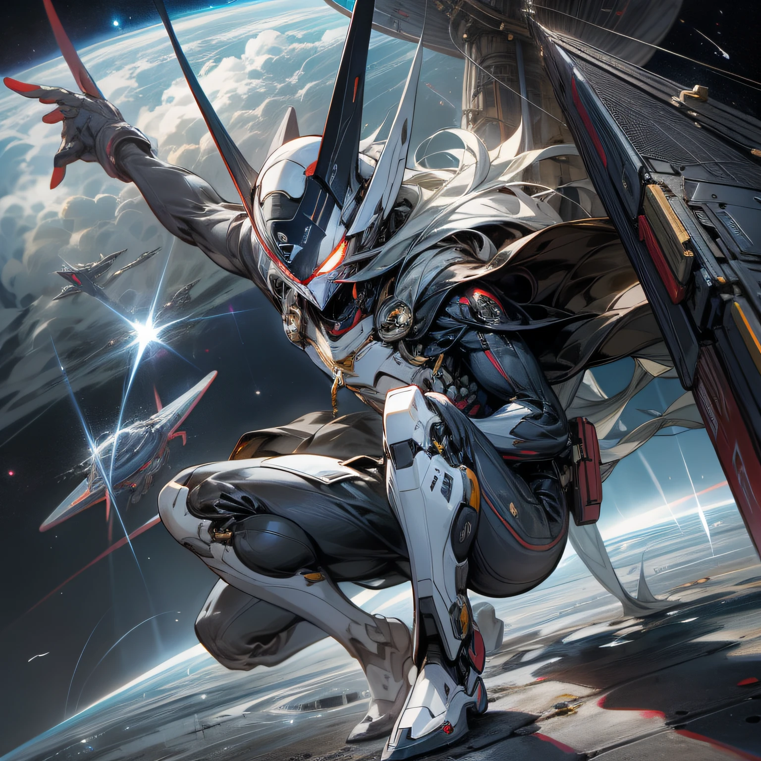 Spider-Man, Battle, Multiple Ships, Brilliant Colors, Intermediate Composition, Spaceship Explosion, Universe, Planet --auto --s2