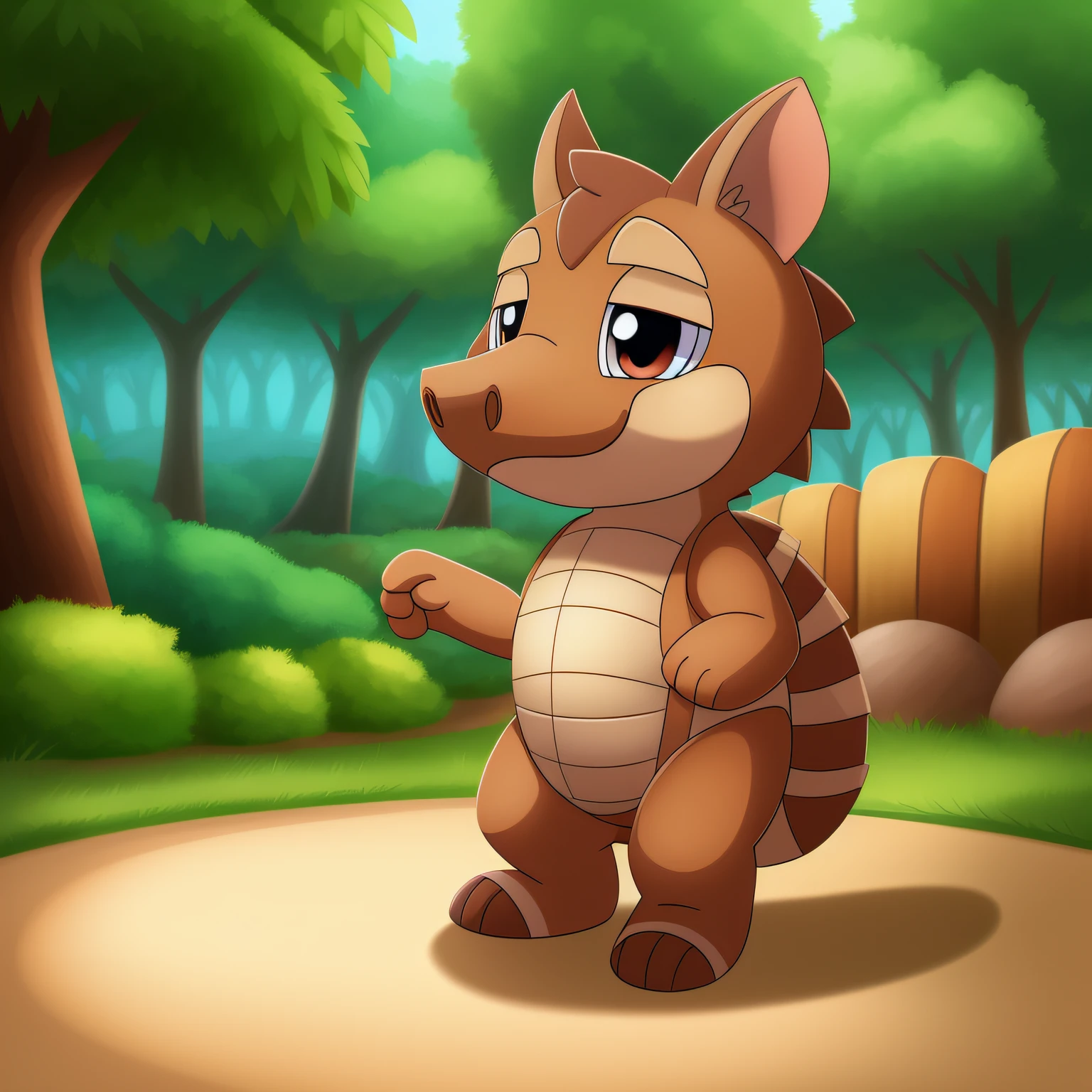 a small armadillo-ball named Tico. He lived happily and bouncing among the trees, but something bothered him. Garden was getting more and more faded and sad.