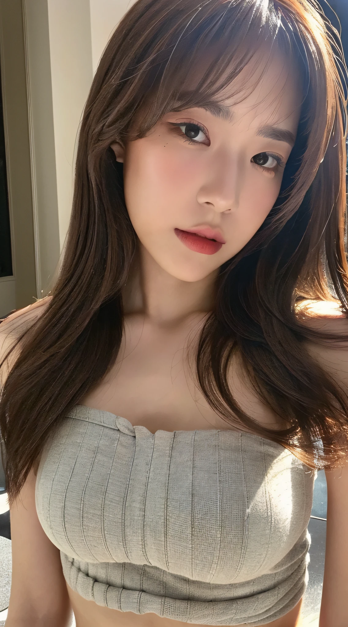 ((Top Quality, 8k, Masterpiece: 1.3)), Crisp Focus: 1.2, Beautiful Women in Perfect Style: 1.4, Slender Abs: 1.2, ((Dark Brown Hair, Big: 1.5)), Street: 1.2, Highly Detailed Face and Skin Texture, Detailed Eyes, Double Eyelids