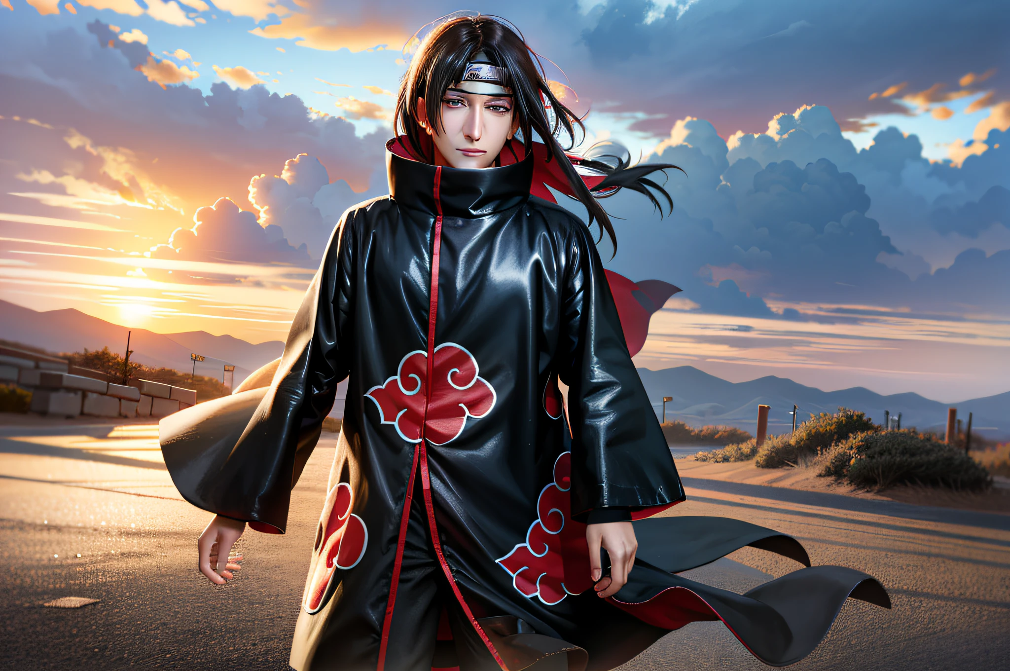 best quality, masterpiece, high resolution, male itachi uchiha tyndall,photorealistic,dark studio,rim lighting,two-tone lighting,(highly detailed skin:1.2),8k uhd, Dslr, soft lighting, high quality, volumetric lighting, sincere, photography, high resolution, 4k, 8k