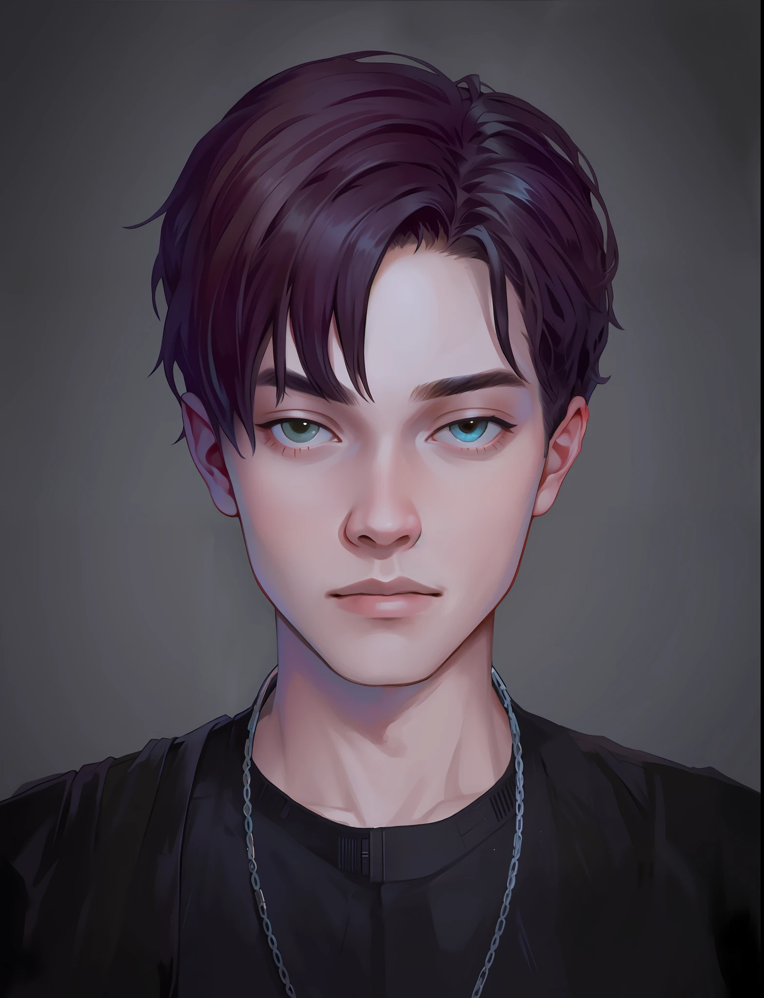 masterpiece, best quality, realistic, ultra detailed, sfw, head shot, a portrait of a young man, starsector, sci-fi style clothing, hight-tech gadgets, head facing right,