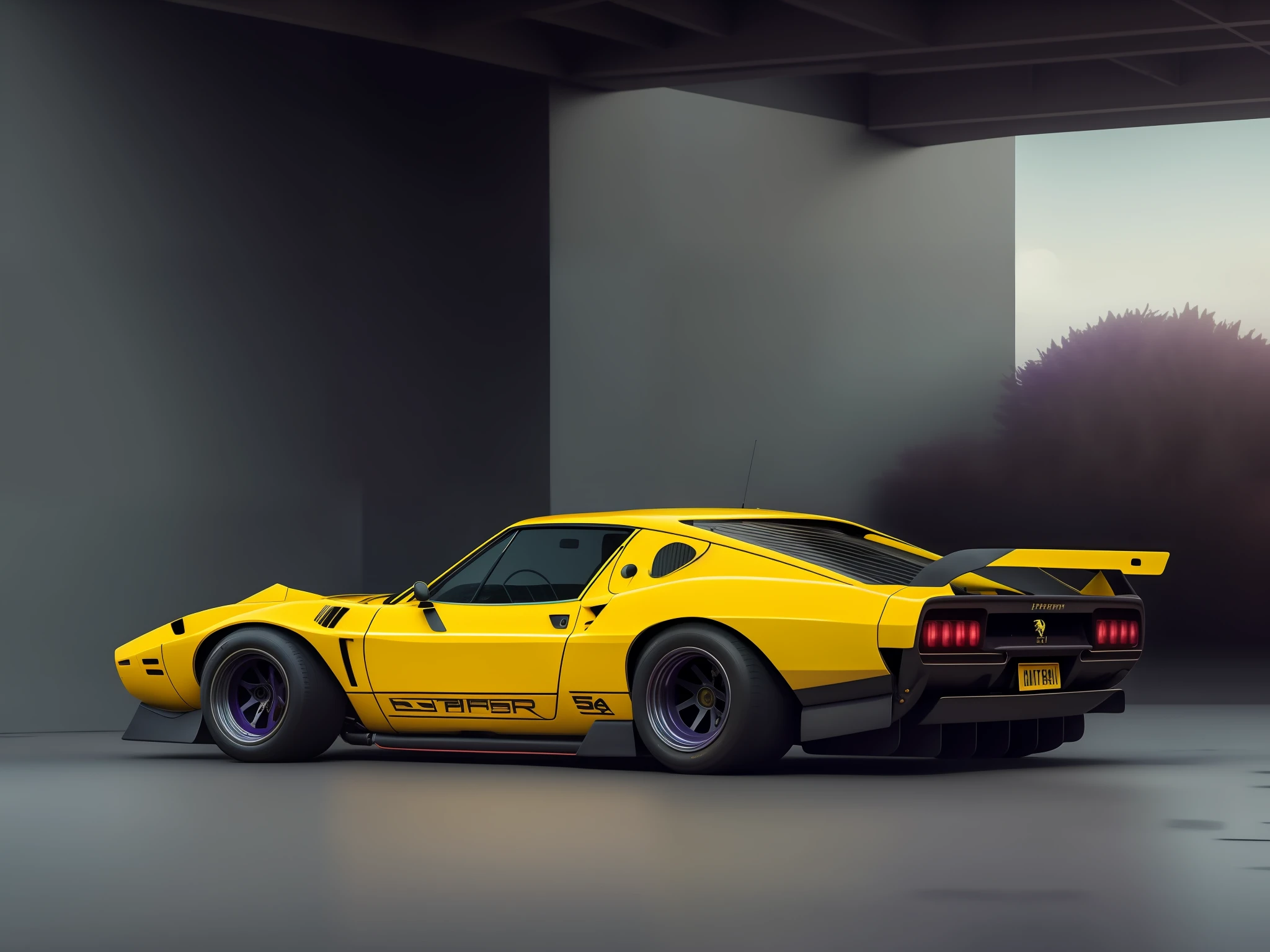 purple car with yellow stripes on front, ferrari 280 gto car, cyberpunk, cyberpunk vibrant colors, ultrarealistic cyberpunk art 8k, cyberpunk 8k, avant-garde wallpaper 4k, cyberpunk style, hyper-realistic, 4k wallpaper, 4k wallpaper, 4k hq wallpaper, 4k hq phone wallpaper, vibrant cyberpunk neon colors, hyper-realistic cyberpunk style