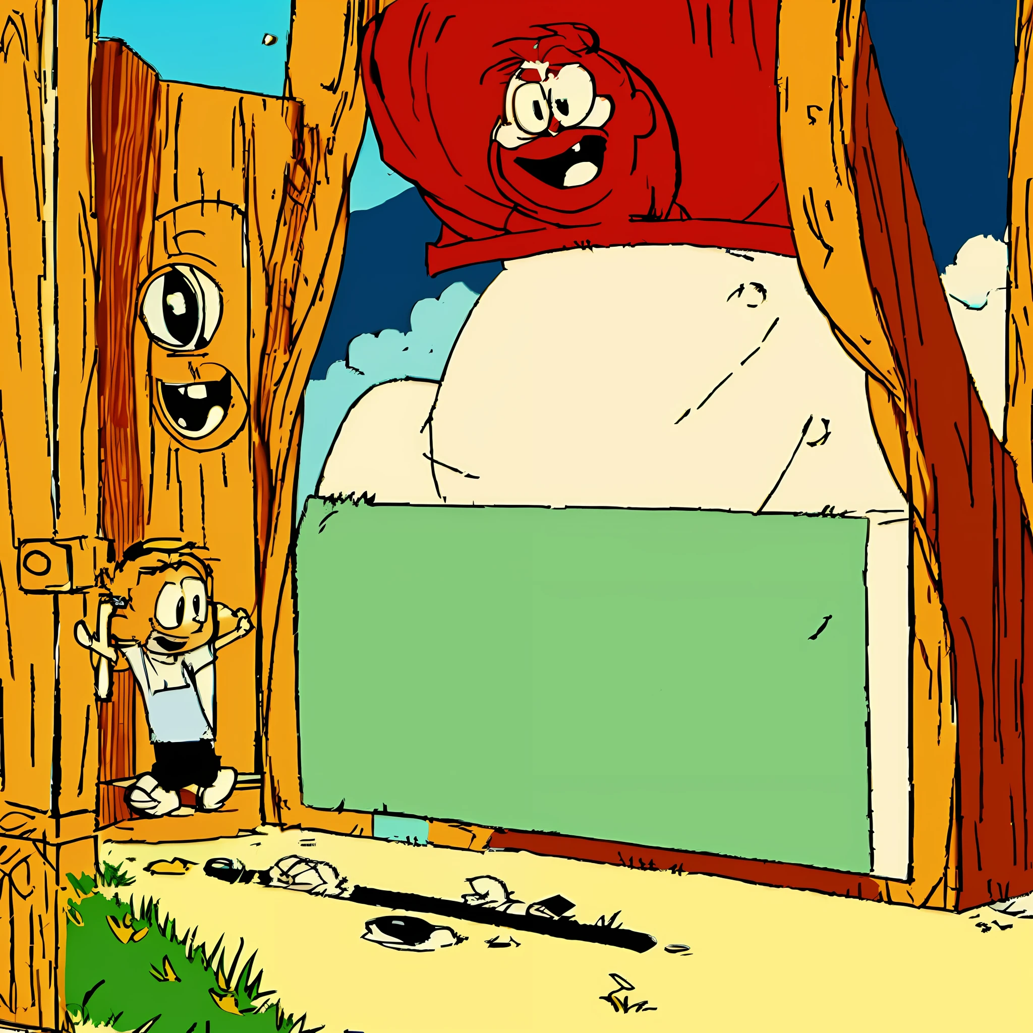 a cartoon Tom Hanks, art by