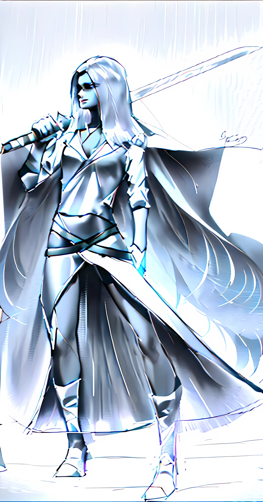 a drawing of a woman in a long dress holding a sword, clean lineart, sharp lineart, perfect lineart, simple lineart, bold lineart, full body character drawing, clean anime outlines, thick lineart, outline sketch, lineart, full body concept, full body drawing, detailed full body concept, intense line art, cell shaded adult animation