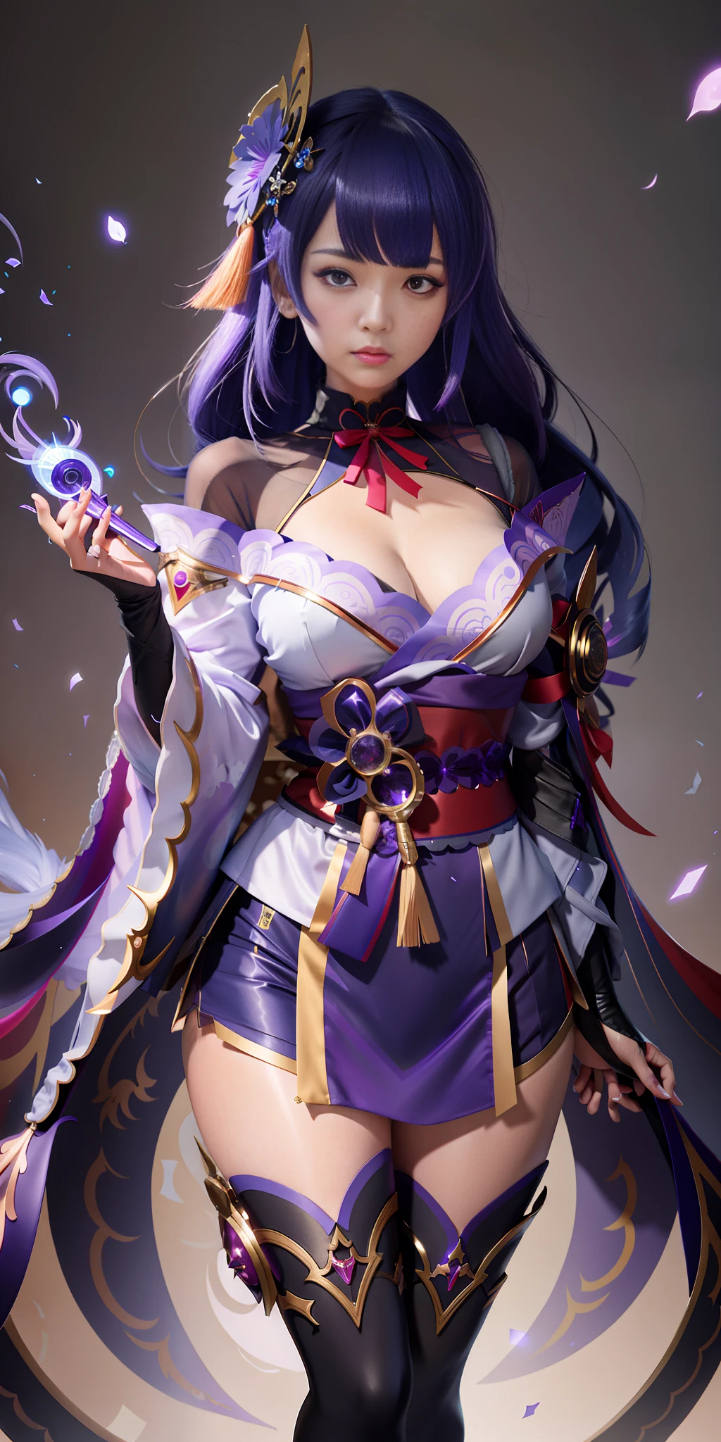 anime - style image of a woman dressed in a purple outfit holding a wand, onmyoji detailed art, extremely detailed artgerm, detailed digital anime art, cushart krenz key art feminine, 2. 5 d cgi anime fantasy artwork, ayaka genshin impact, artgerm. anime illustration, style artgerm, style of artgerm