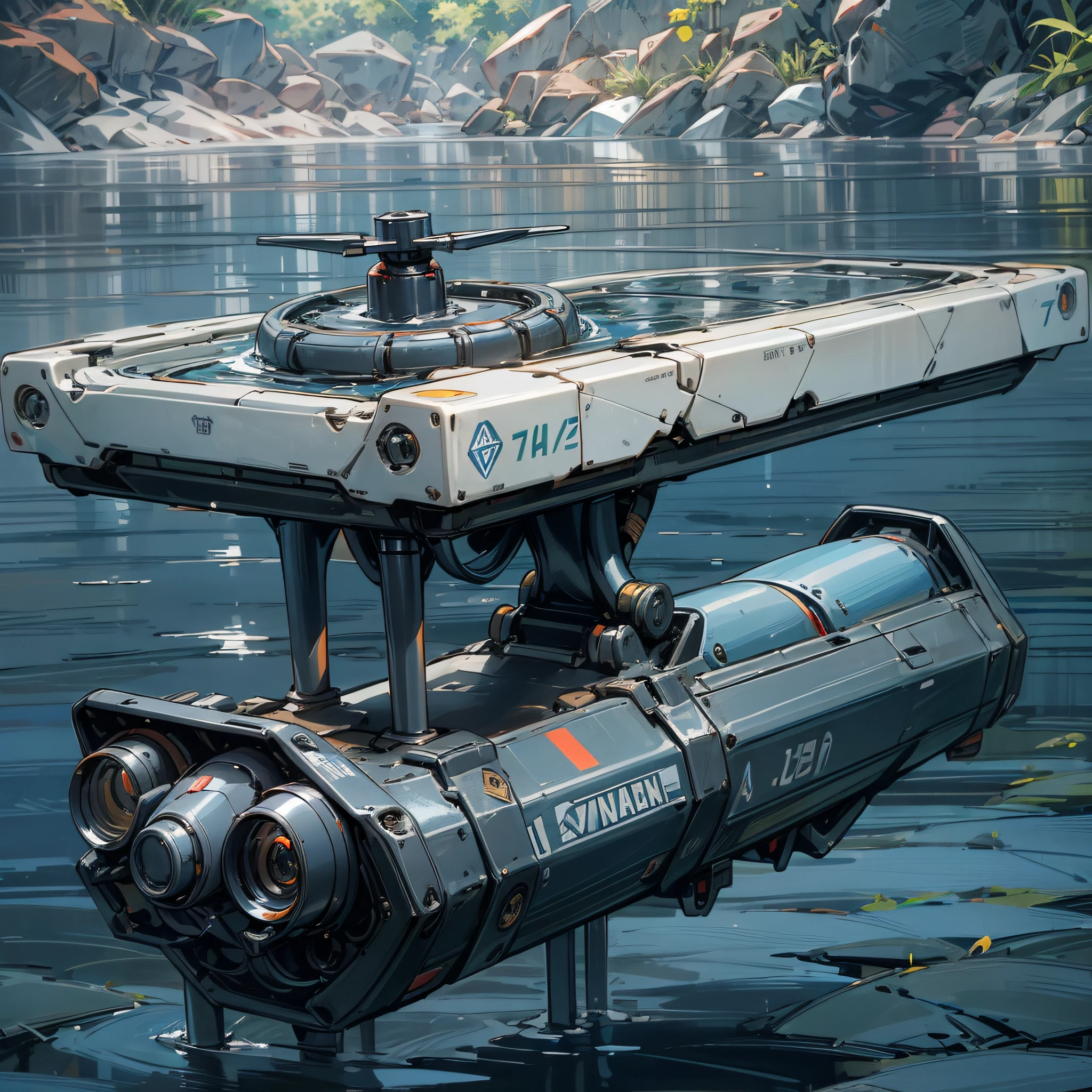 This is an underwater robot specially designed for river and water environments. It has a compact and robust hull structure to adapt to the special conditions of the river. The hull adopts a streamlined design to reduce the resistance of the water flow and improve the handling and efficiency of the robot.
The robot is equipped with advanced underwater sensor systems, including ultrasonic sensors, water temperature sensors, and water quality sensors, which are used to monitor and measure various parameters of the river water environment. The ultrasonic sensor is located in the front of the robot and can accurately measure the distance to the bottom of the river, helping the robot avoid obstacles and shallow water areas. Water temperature sensors can monitor river water temperature changes in real time, providing critical information about the river ecosystem. Water quality sensors detect the amount of chemicals in the water and help assess the quality and environmental condition of river water.
The robot's propulsion system features an efficient propeller design to provide powerful thrust and flexible handling. The rudder control system controlled by the servo is located at the rear of the robot, which can realize the forward, backward, left and right turn operation of the robot to adapt to different river environments and task needs.
This underwater robot has a wide range of application potential in river water environments. It can be used in the fields of river water quality monitoring, bottom geological exploration, aquatic biological investigation and environmental research. Robots can navigate the river with ease, collecting data, sampling and performing tasks that provide vital support for river management and conservation. --auto --s2