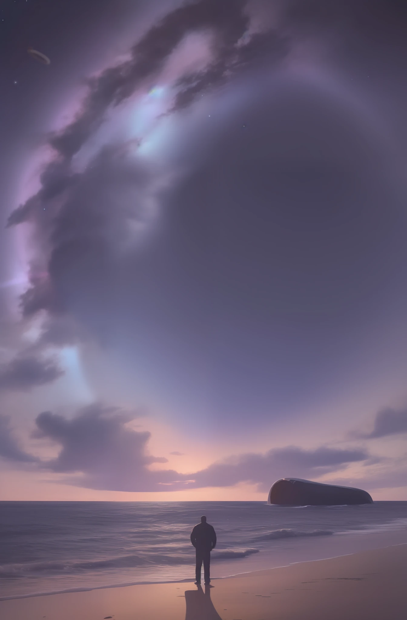 Huge rings float in the sky