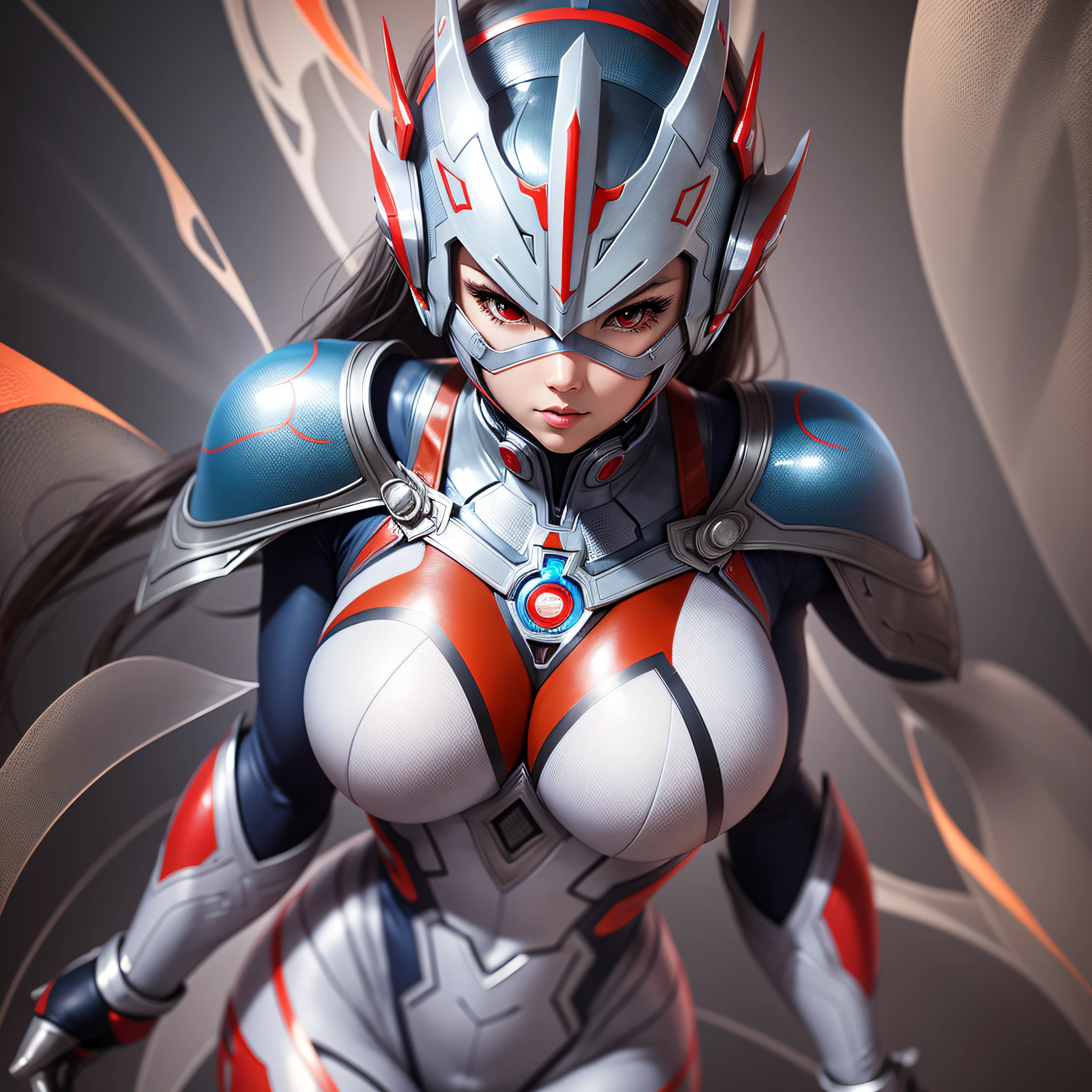 Ultraman, anime style, full resolution/quality/clarity/detail viewer, big breasts, appearance/face/exhibition --auto --s2