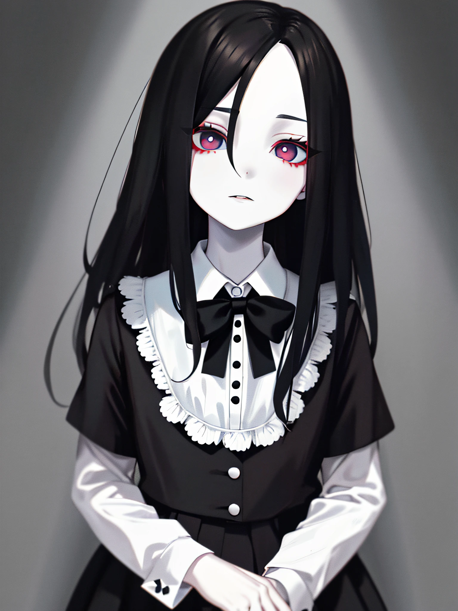 wednesday addams - wednesday addams, black hair, dead eyes,pale skin,