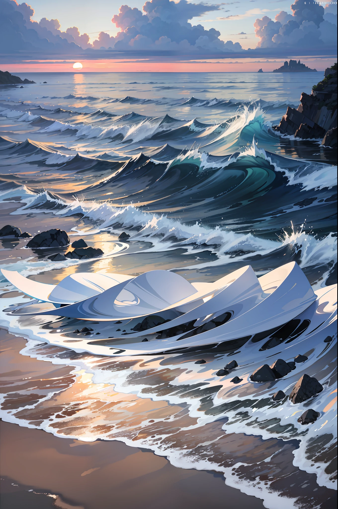 Sunrise, sea, stunning scenery, super delicate, high resolution