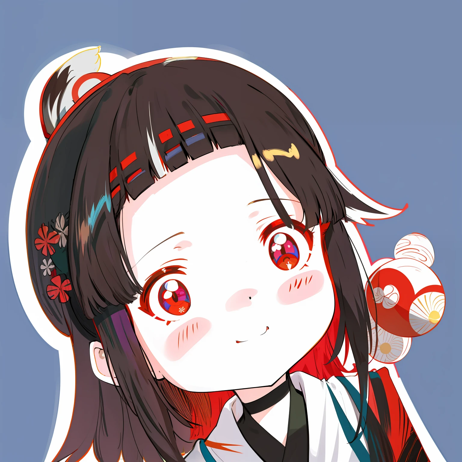 multicolored eyes, light smile, Ukiyo-e, anime style, Cubism, anime, perspective, Sony FE, masterpiece, high quality, high details, 4K