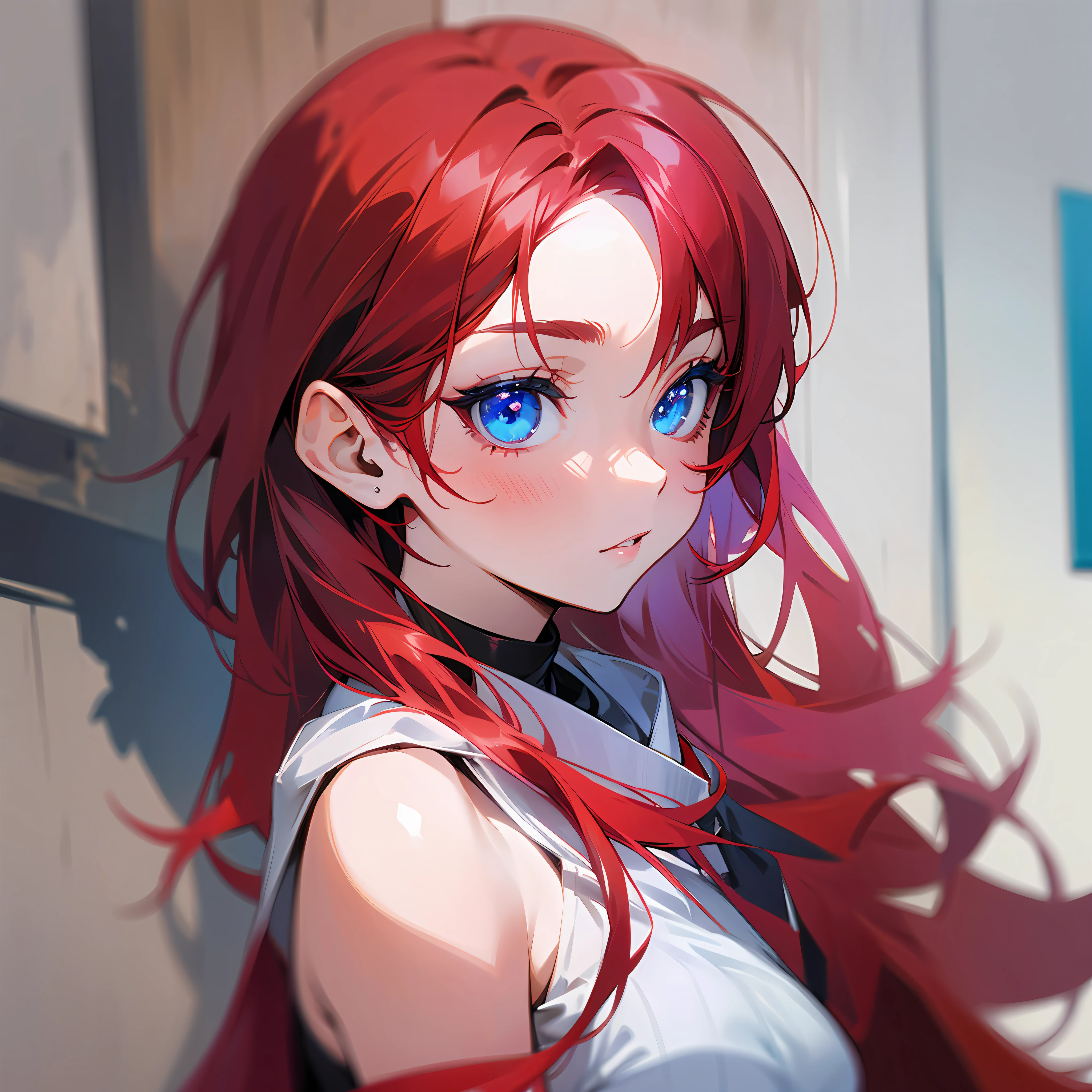 hot girl, blue eyes, red hair --auto --s2
