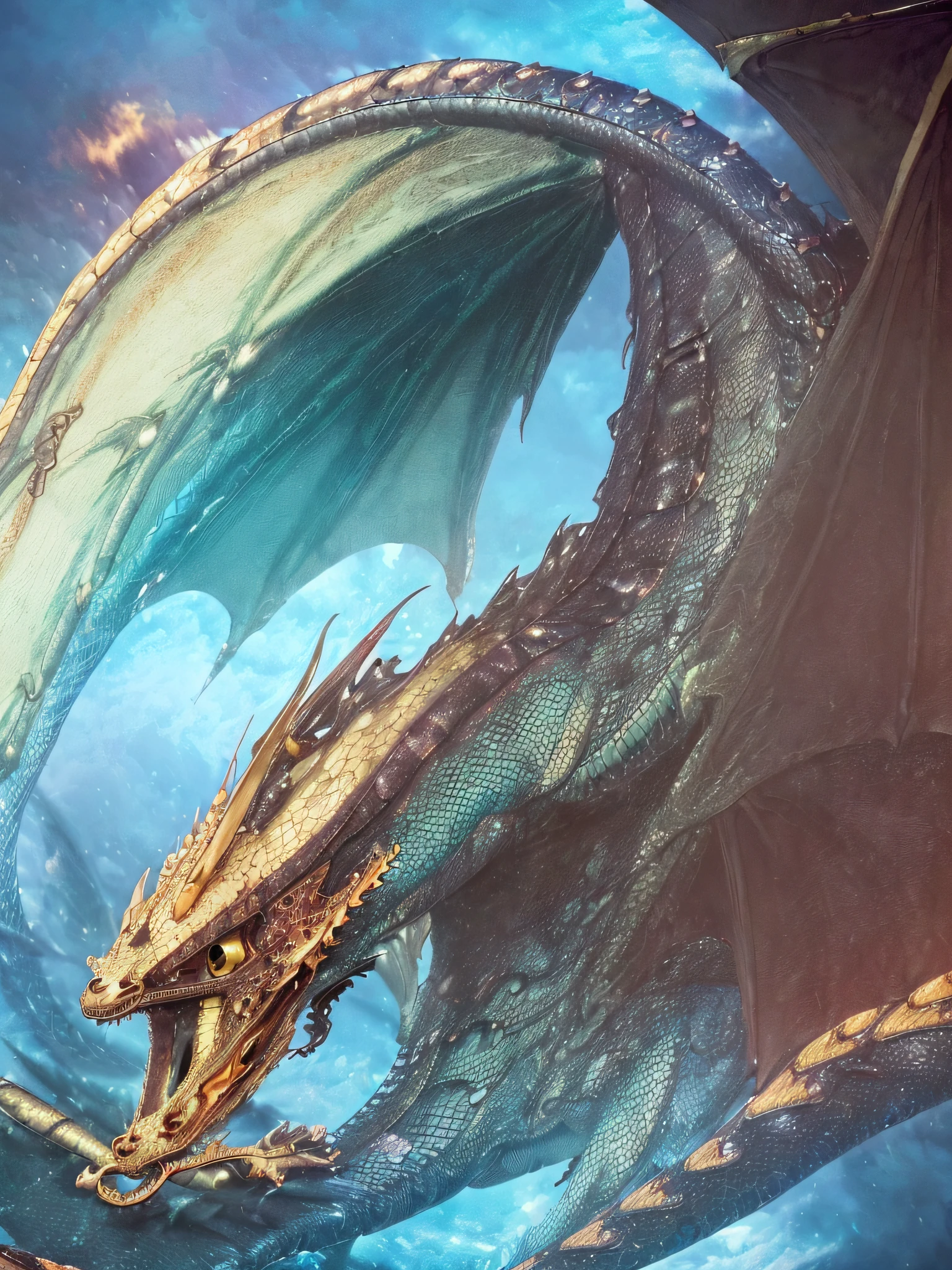 (masterpiece, top quality, best quality, official art, beautiful and aesthetic:1.2),
(dragon:1.8), (fractal art:1.5), loong,fog,rainbow background,
OC renderer,conceptual art,32K, ultra detail,ultra HD,