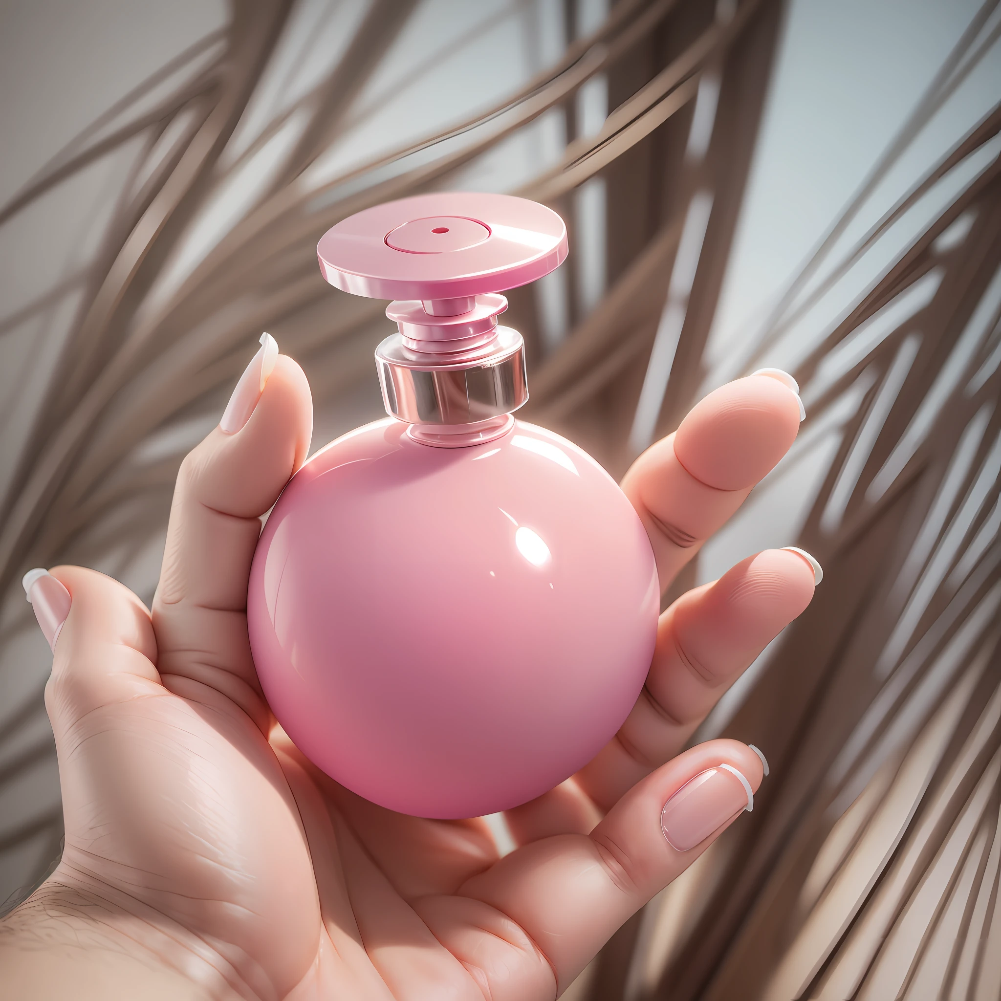 Simple, round, warm, cute, small, perfume bottle, pink series, male perfume --auto --s2
