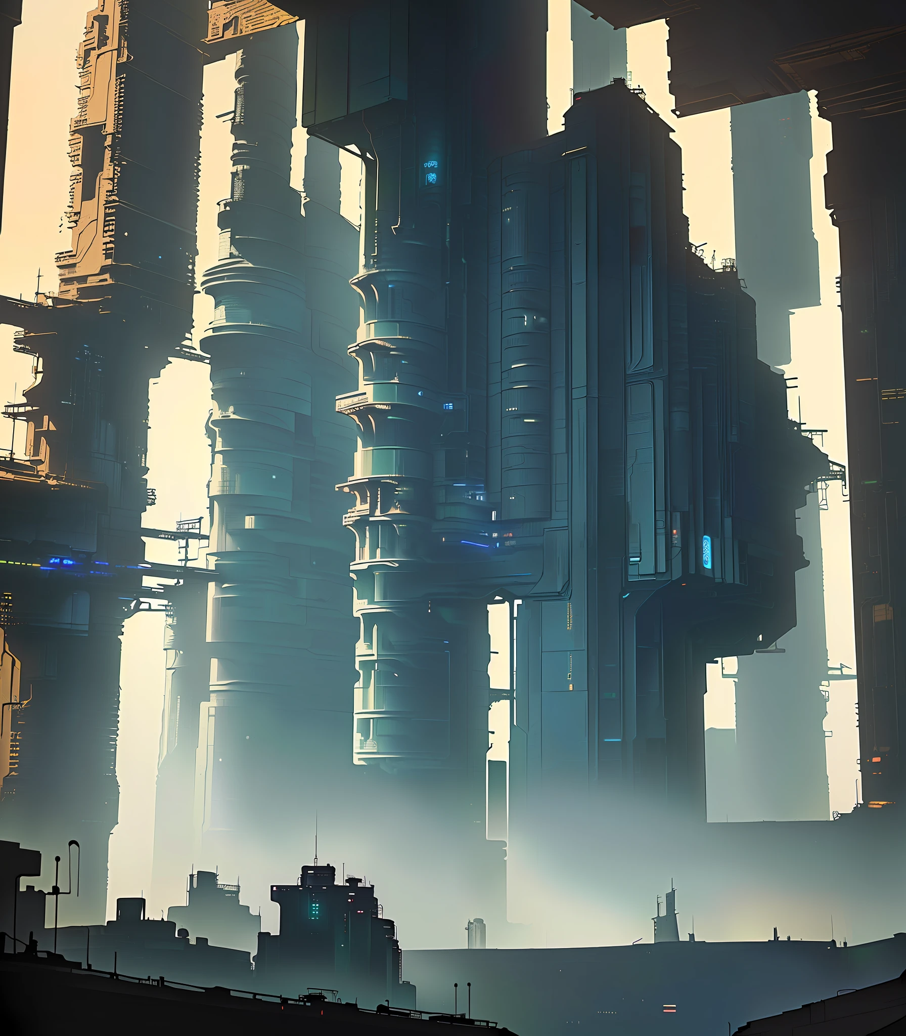 Futuristic Space Station, ((Cyborg)), (Irregular Architecture), Mechanics, (Cyberpunk), , Realistic Lighting, (Abyss) Masterpiece, High Quality, Beautiful Graphics, High Detail, --v6