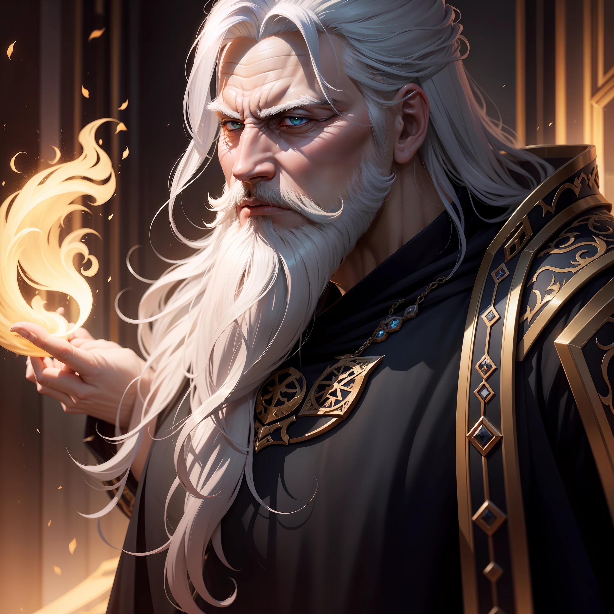 Lothim, a time wizard, he has long beards and an elderly appearance, but his age is not known. It's just that he's very powerful.