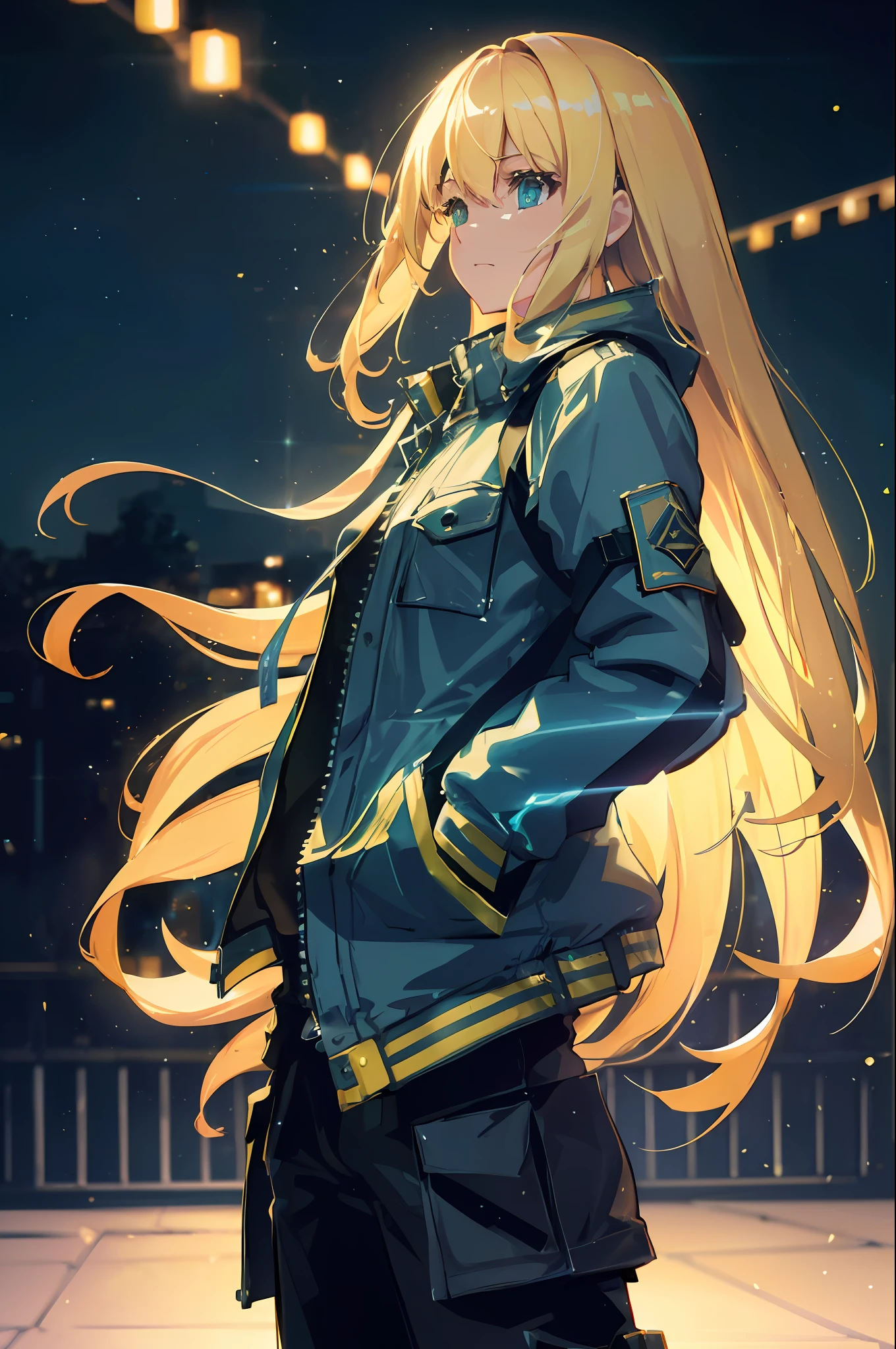 a girl blowing a big bubblegum with both of her hand in her pocket , (hands in pocket:1.4), (big bubblegum:1.4), (Shibuya:1.4), (night lights:1.4), (Thick Body:1.4), (Long Blond Hair:1.4), Green Eyes, HDR (High Dynamic Range), Ray Tracing, NVIDIA RTX, Super-Resolution, Unreal 5, Subsurface Scattering, PBR Texturing, Post-Processing, Anisotropic Filtering, Depth-Of-Field ,Maximum Clarity And Sharpness, Multi-Layered Textures, Albedo And Specular Maps, Surface Shading, Accurate Simulation Of Light-Material Interaction, Octane Render, Two-Tone Lighting, Low ISO, White Balance, Rule Of Thirds, Wide Aperture, 8K RAW, Efficient Sub-Pixel, Sub-Pixel Convolution, (Luminescent Particles:1.4), {{Masterpiece, Best Quality, Extremely Detailed CG, Unity 8k Wallpaper, 3D, Cinematic Lighting, Lens Flare}},