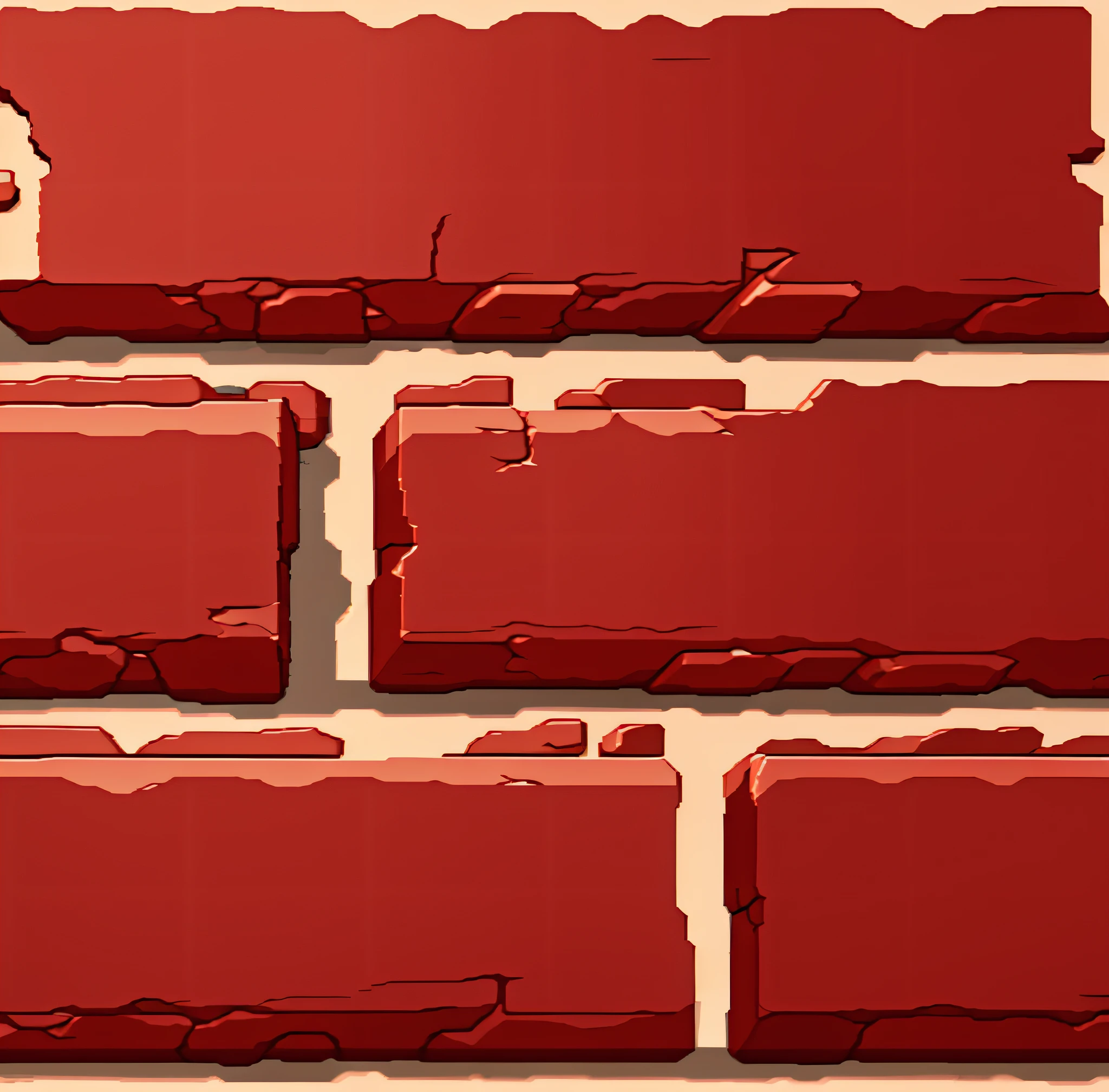 Closeup of brick wall with red brick, brick, red brick, brick, brick wall, brick wall, wall, red wall, minecraft, heavy, tileable, stone tile, fc game style, game texture, flat color block