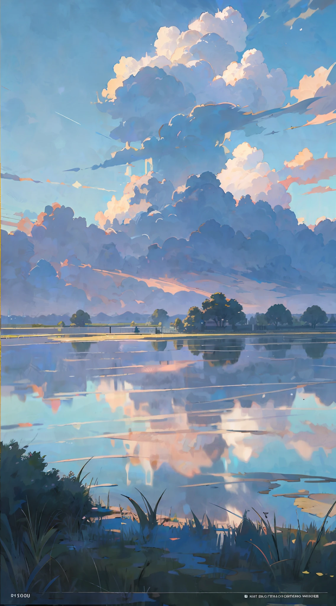 As soon as the half-acre square pond opened, the sky and light and clouds and shadows wandered together