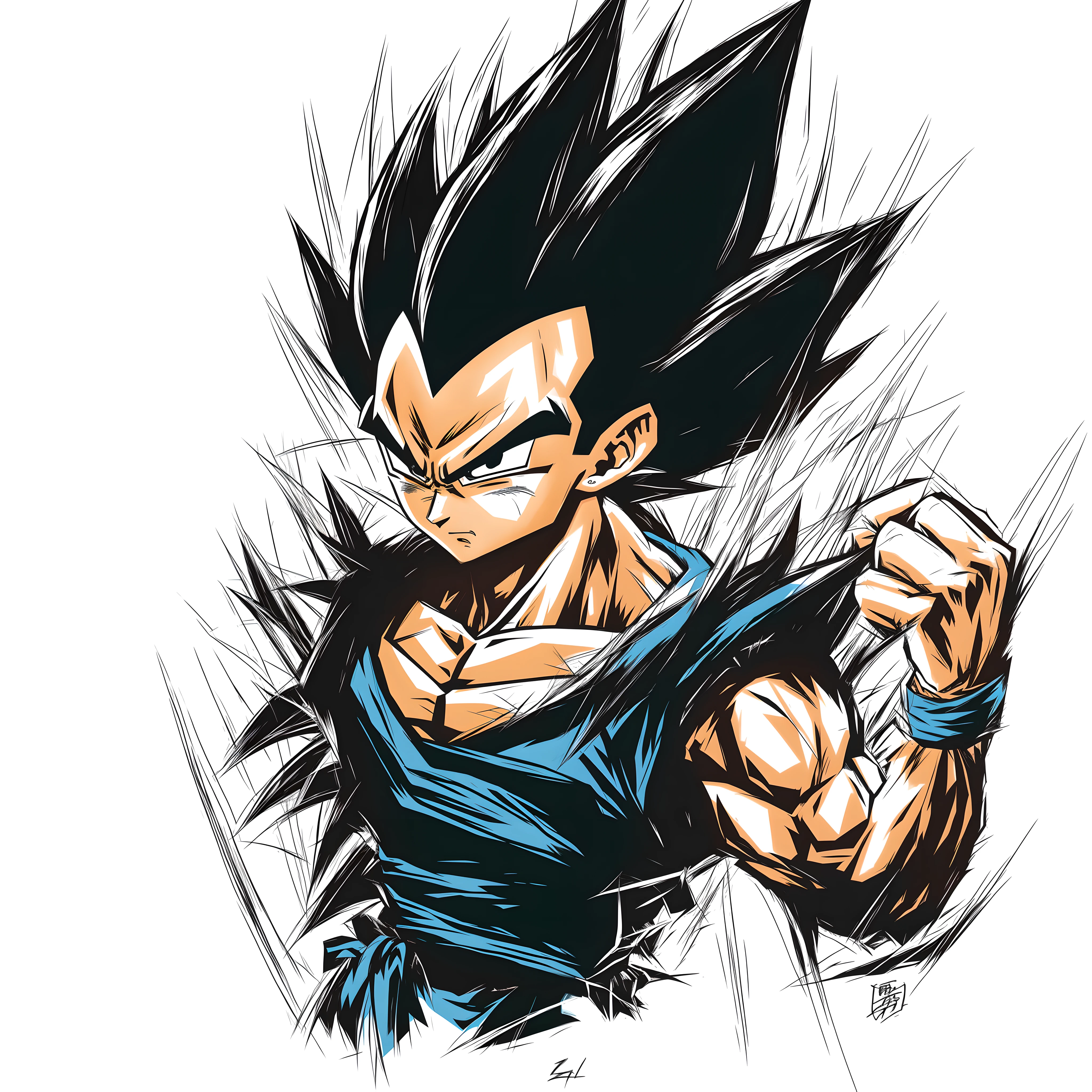 dragon ball goku by the - art - of - the - dragon, vegeta, with vegeta head hair, prince vegeta, dragon ball artstyle, wild spiky black saiyan hair, akira toriyama style, dragon ball concept art, inspired by Toriyama Sekien, dragon ball style, hd artwork, character dragonball, dragon ball z style