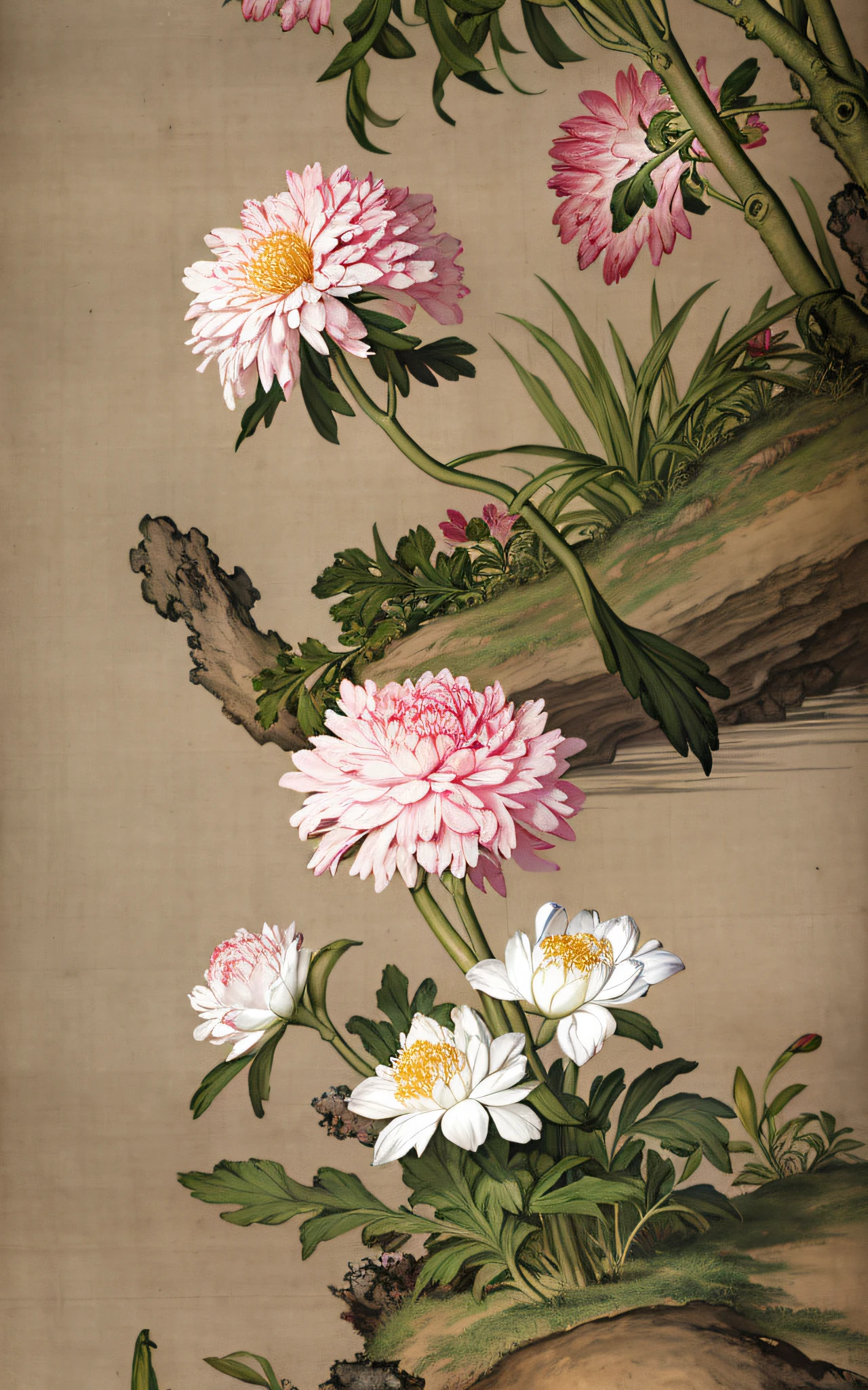 Flowers, leaves, lilies_\ (flowers\), plants, potted plants, palm trees, white flowers, branches, pink flowers, lotus flowers, bamboos, valley lilies, trees, flower background, non-humans, daisies